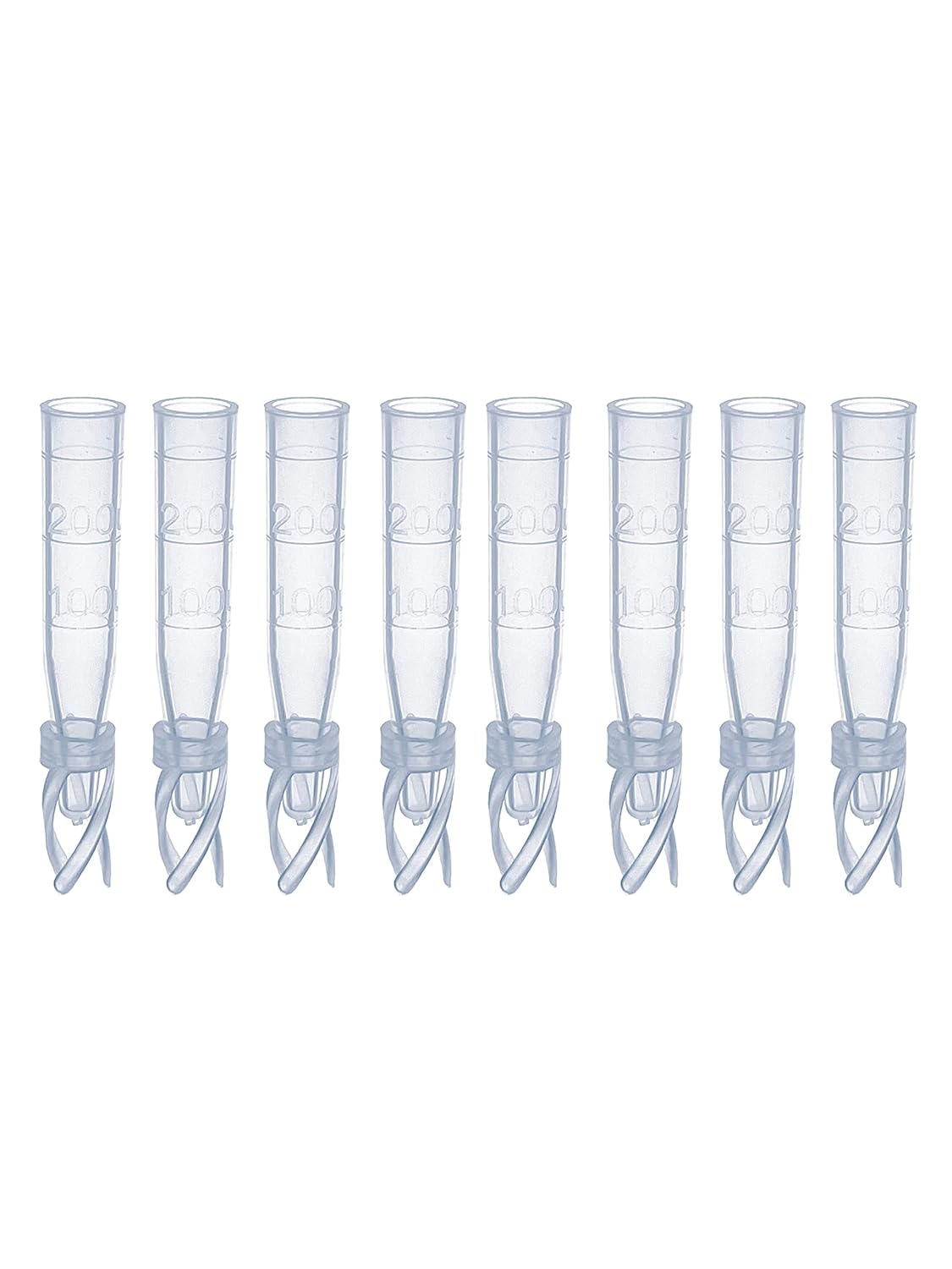 MUHWA HPLC Vial Insert, Clear Plastic Insert with Polyspring, 9425