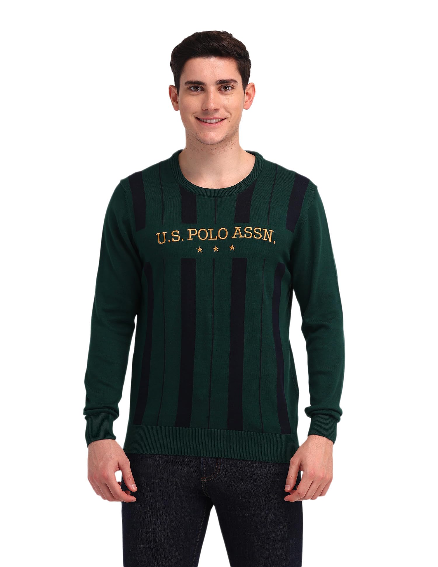 u.s. polo assn. Mens Green Long Sleeve Cotton Classic Pullover Sweater-picture-26