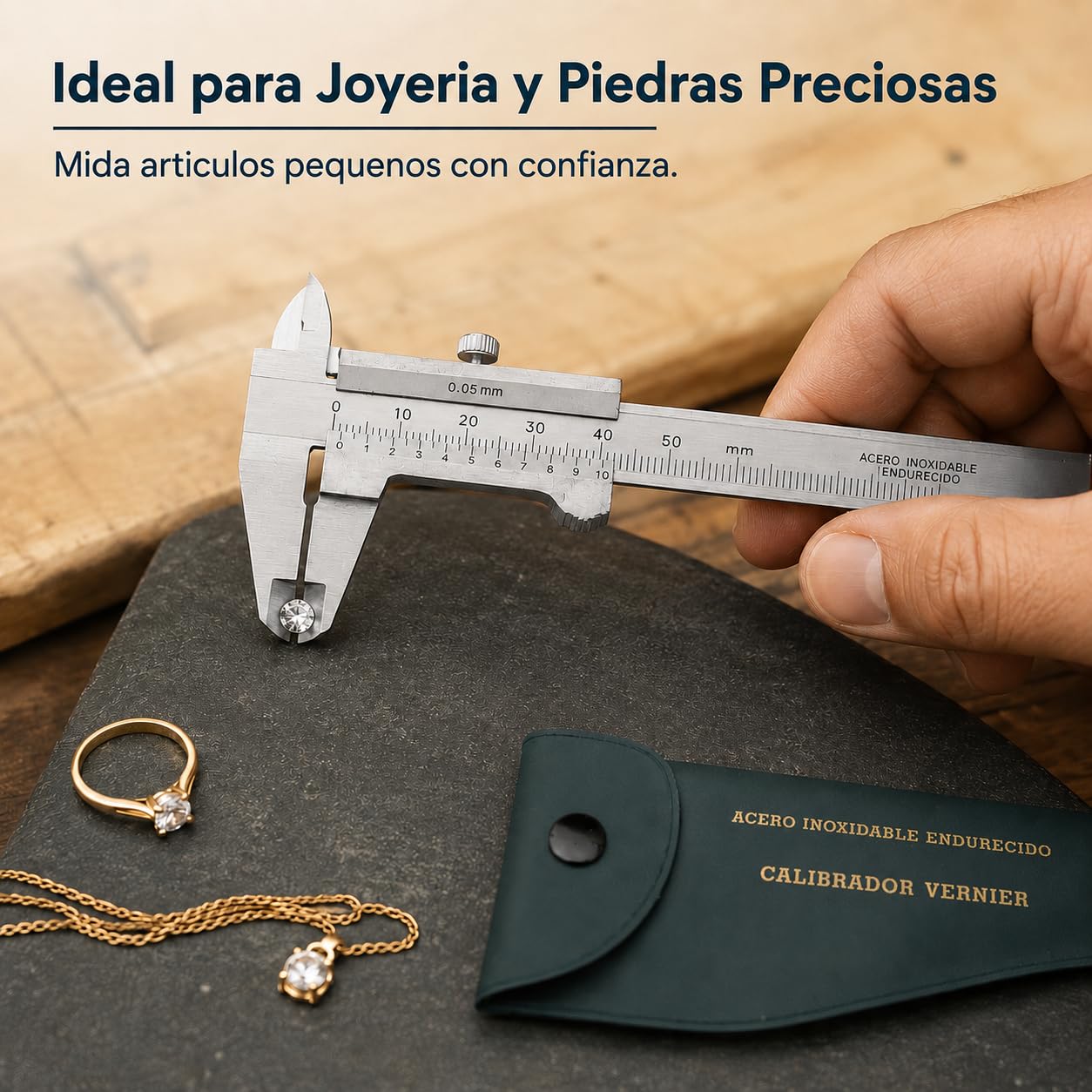 Calibradores Vernier Portátiles 0-50MM Calibradores Pequeños Joyas, Gemas, Monedas, Antigüedades, Calibradores Para Estudiantes