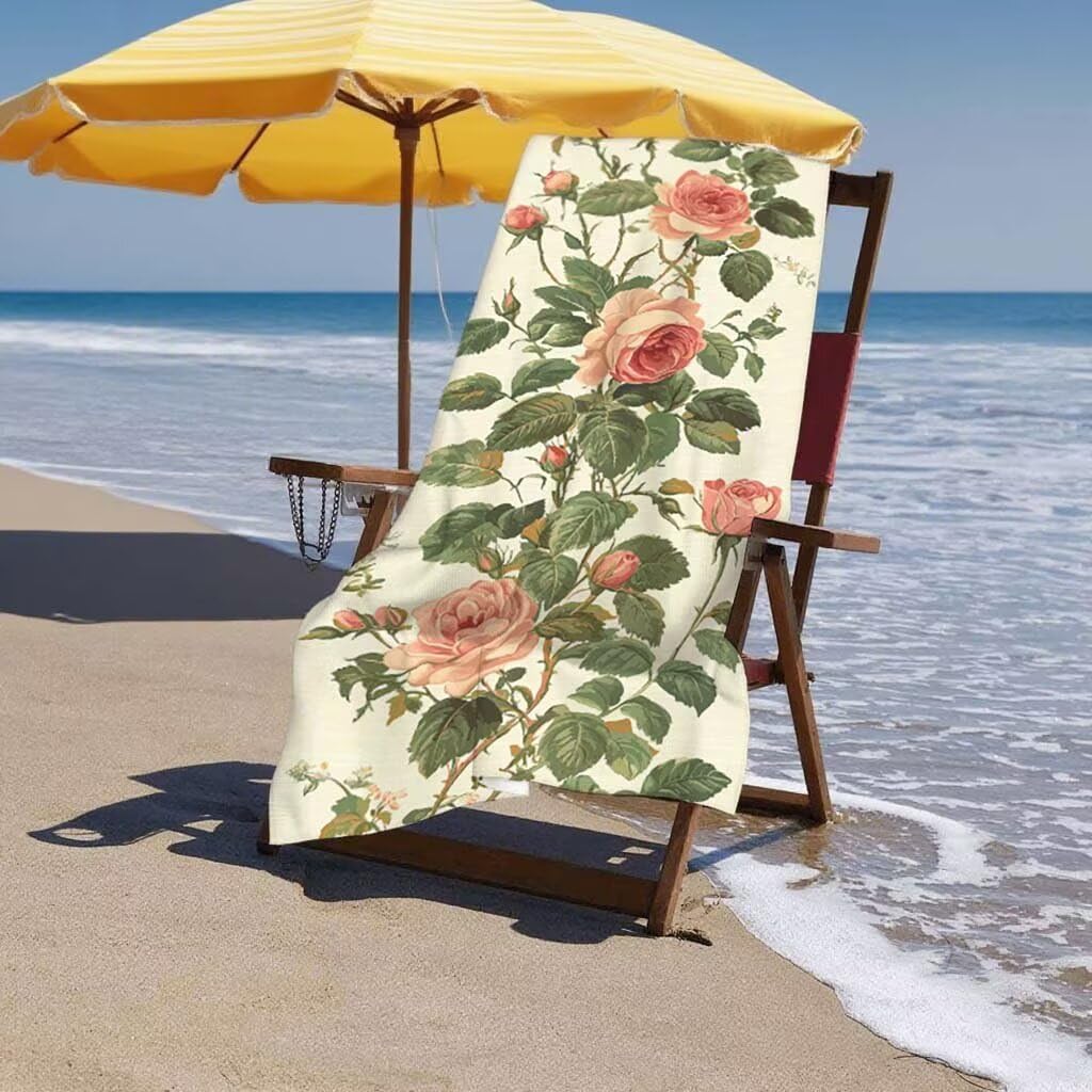 Telo Mare XXL 220x100cm/35x70cm, 2 Set Telo Mare Microfibra Beige Asciugamano Palestra Uomo, Antisabbia, Leggero, Asciugatura Rapida, Teli da Spiaggia Grandi Accessori per Camping Natation Yoga B-28
