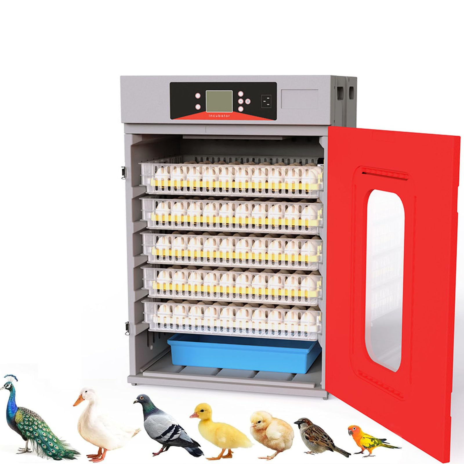 Incubadora de huevos, armario de incubación de aves de corral totalmente automático con sistema de control inteligente, alta eficiencia para cría doméstica y agrícola