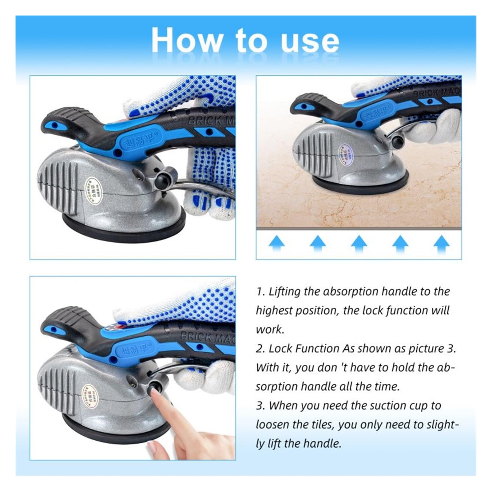 Máquina niveladora de baldosas por vibración, automática, 6 velocidades, 15 000 VPM, mano, 16,8 V, 10 mAh, 2 baterías Para uso de bricolaje