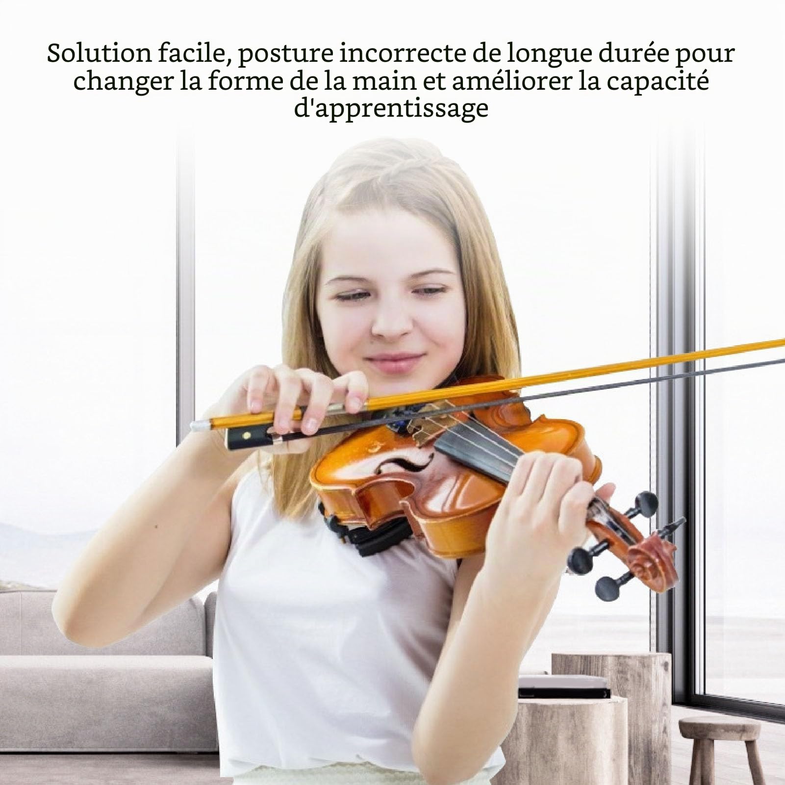 FOCKETY Collimateur D'Archet De Violon, Outil De Guidage De Redressement Réglable 4/4-1/2, Correcteur D'Archet Léger, Accessoire D'Entraînement