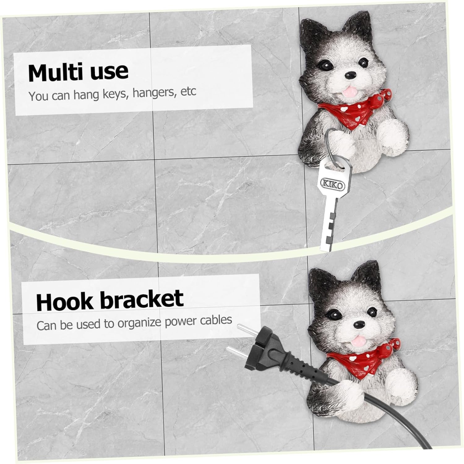 Veemoon Dog Wall Adhesive Hooks for Power Cord Organization No Drilling Required Versatile Wall Hooks for Home and Kitchen Wire Management image 3