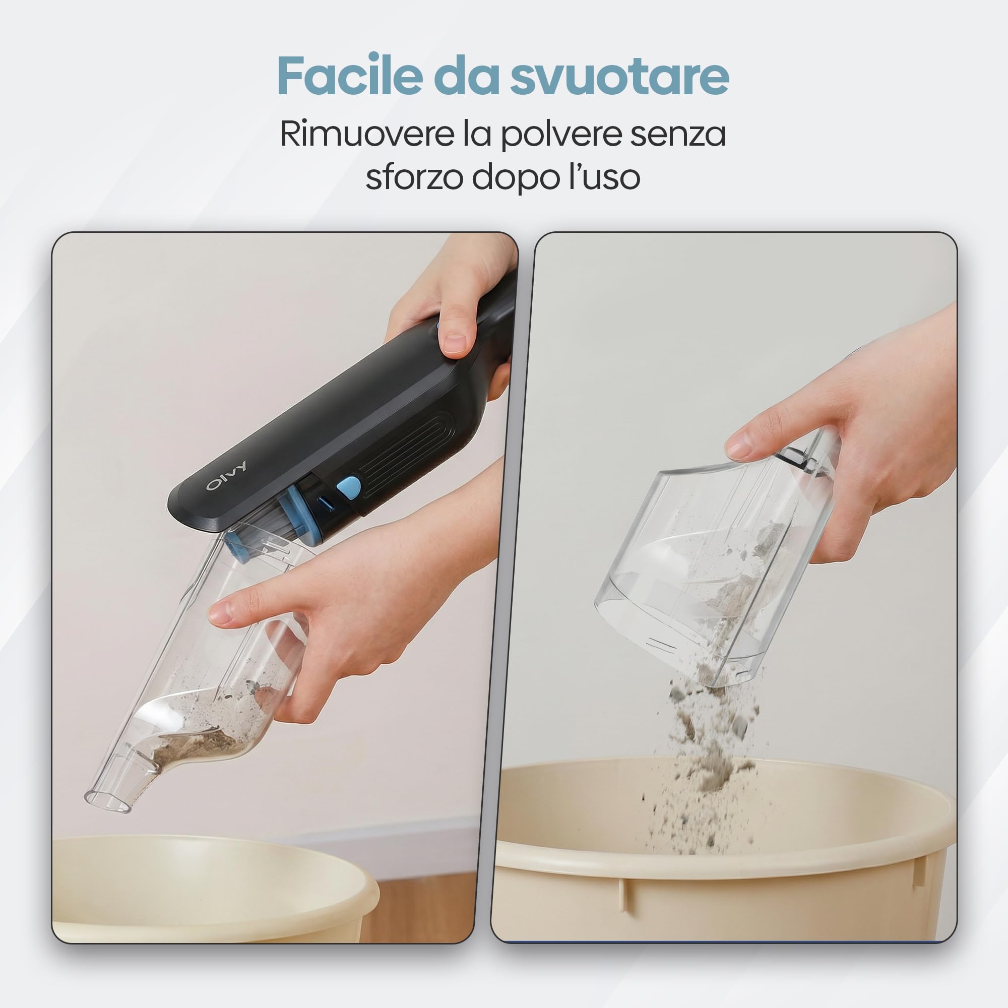 Potente aspirapolvere portatile senza fili con 2 velocità per peli di animali domestici, mini aspirapolvere portatile per auto e casa, batteria a lunga durata, filtro HEPA lavabile, accessori multipli