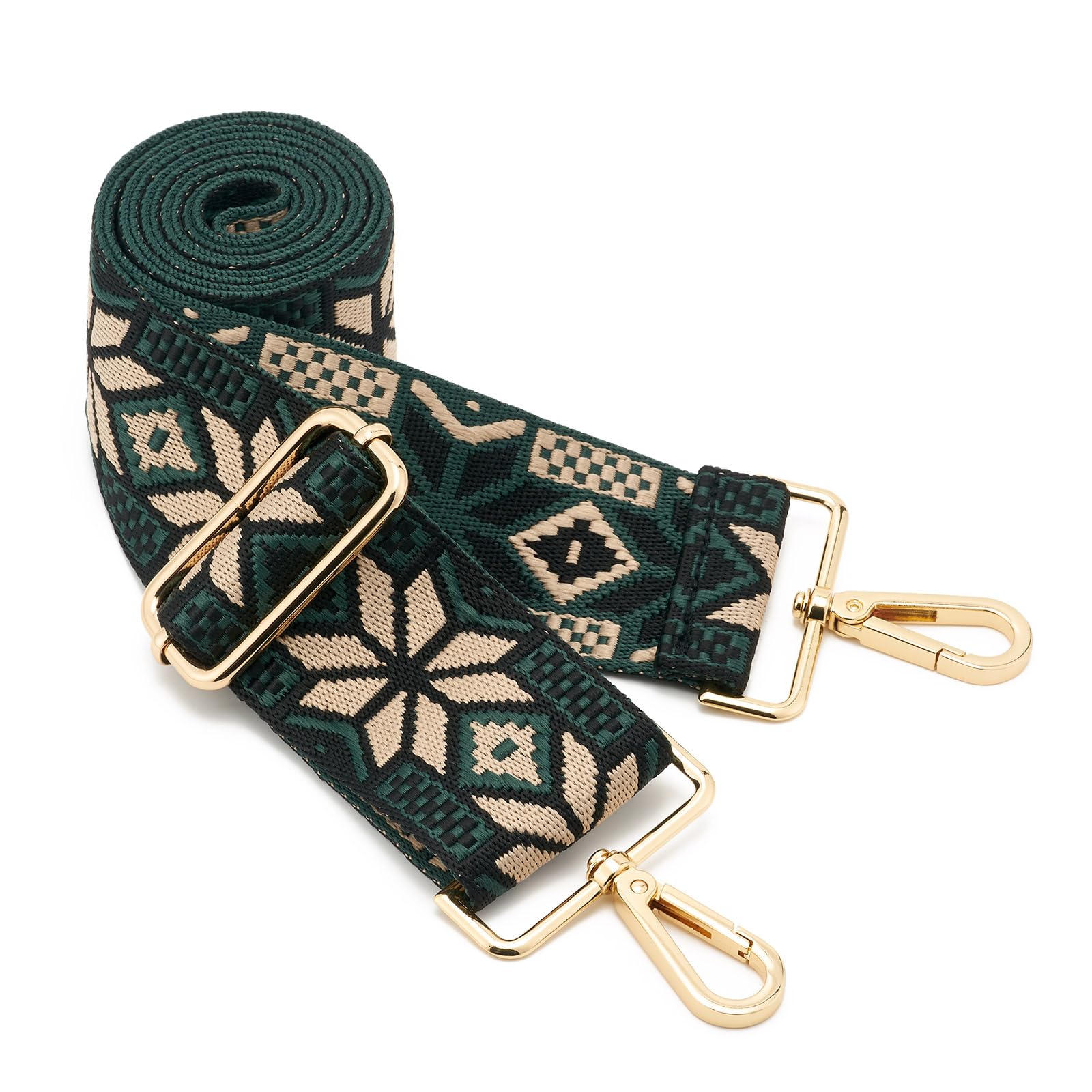 Wide Shoulder Strap Adjustable Replacement Belt Guitar Style Crossbody Bag Handbag Strap Multicolor Canvas Straps(Wide:2in)(Color69)