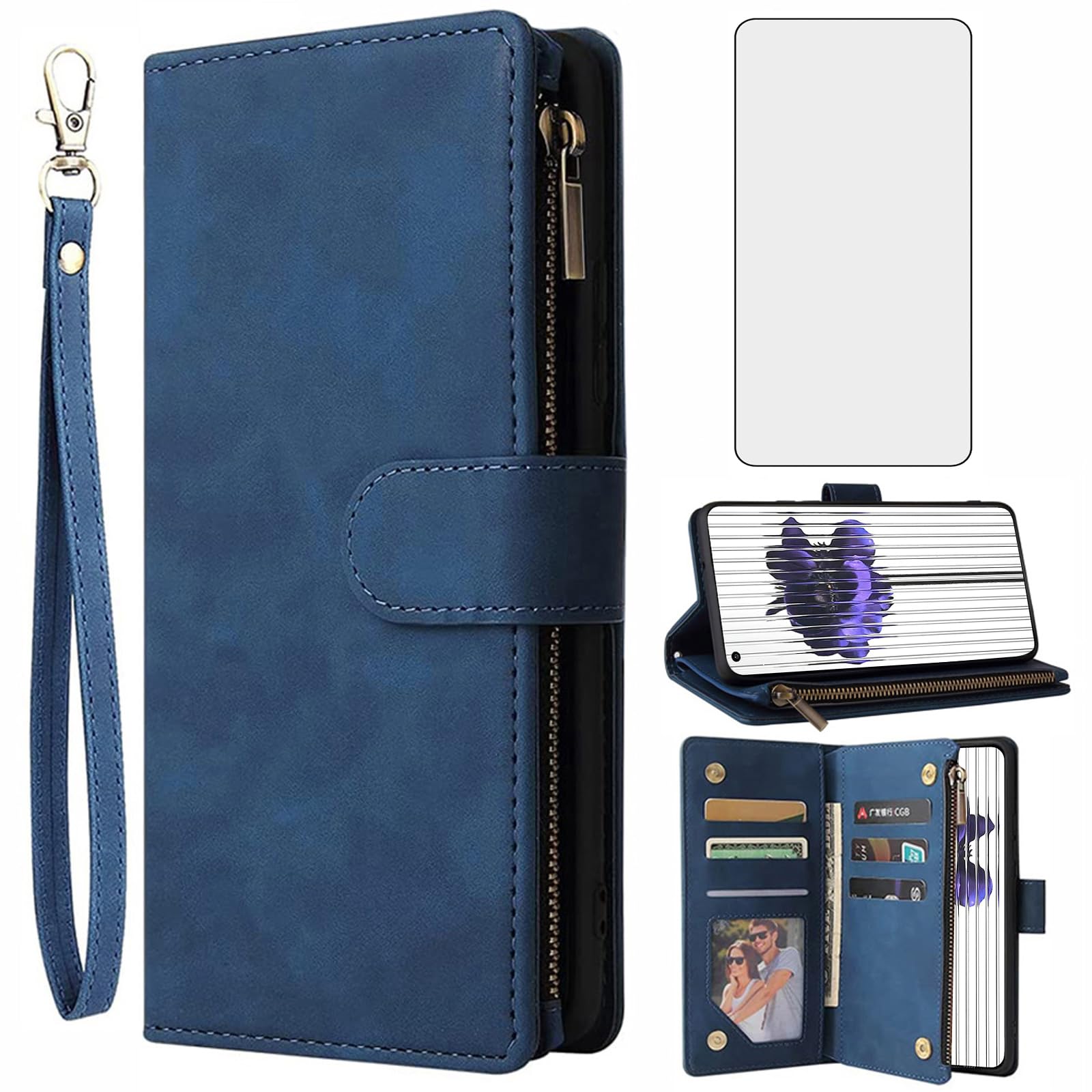 BellaCase Custodia Nothing Phone 2A [Custodia Portafoglio] [Staffa] [Slot per schede] [Flip Cover Magnetica] Compatibile con Lo Smartphone Nothing Phone 2A(Nero