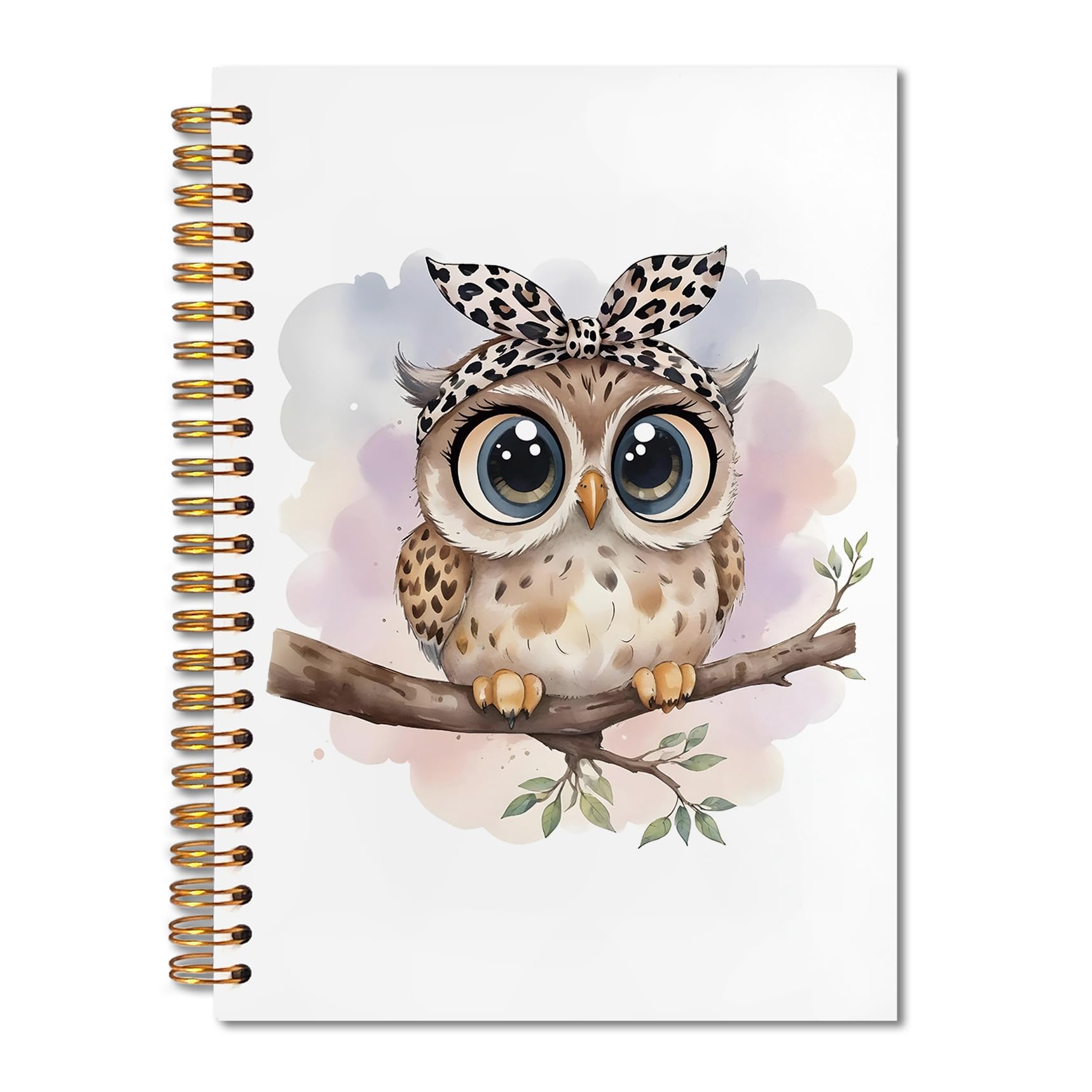 FITIE Owl Gifts Spiral Notebook 5.5x8.3, Owl Themed Gifts for Lovers Women Journal Notebooks for Note Taking, Cute Journal for Women