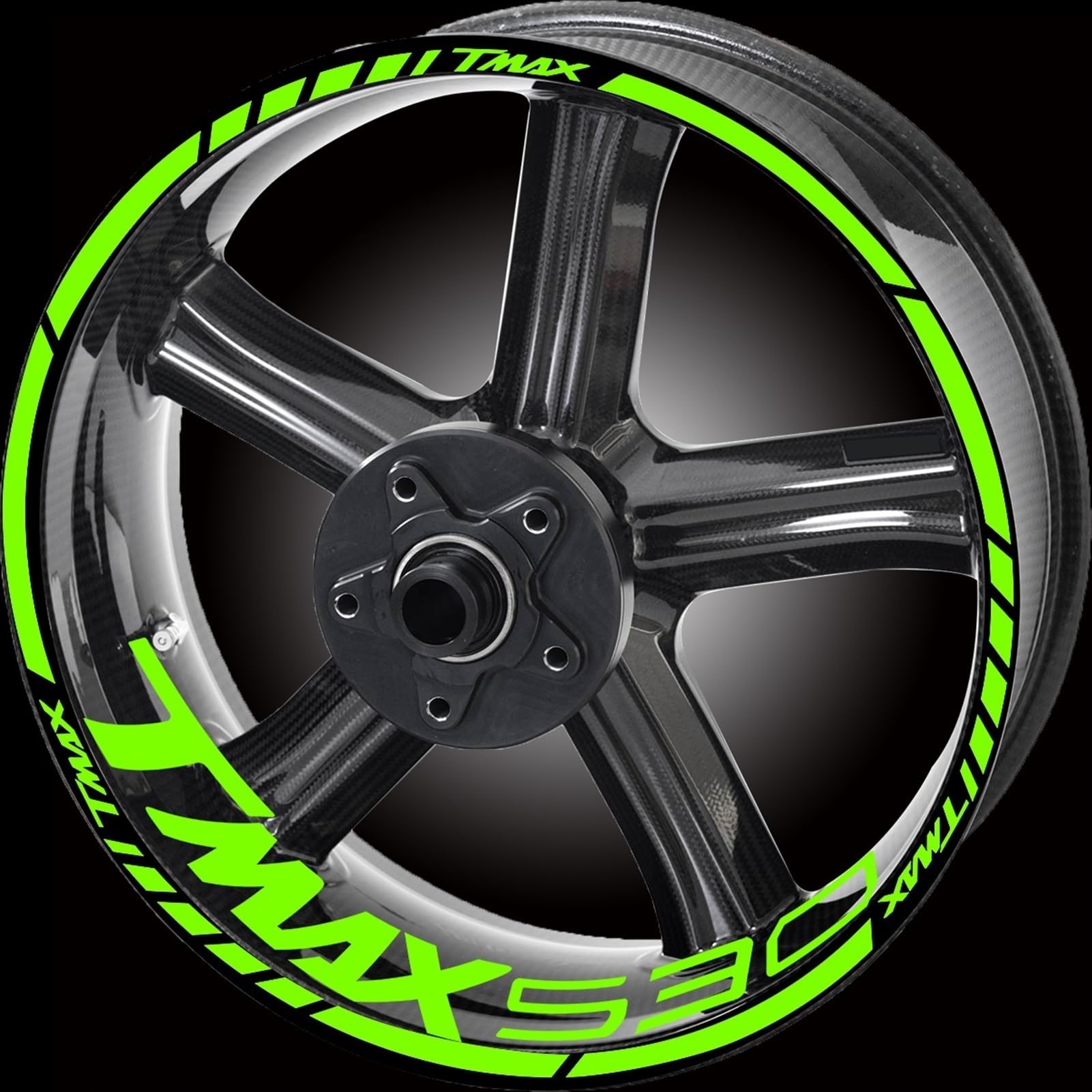 Motorcycle Wheel Stickers for Yamaha Tmax 530 500 560 Tmax530 Tmax500 Rim Reflective Decals Decorative(Color17)