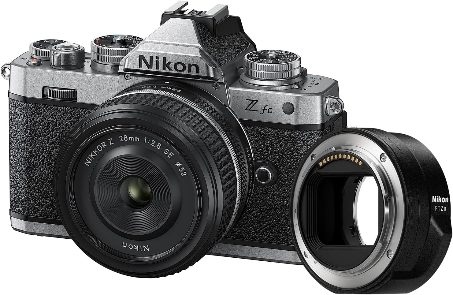 Nikon Z fc with Special Edition Prime Lens and FTZ II Adapter | Retro-Inspired Compact mirrorless Stills/Video Camera with Matching 28mm f/2.8 Prime Lens and Adapter for Using DSLR Lenses | USA Model