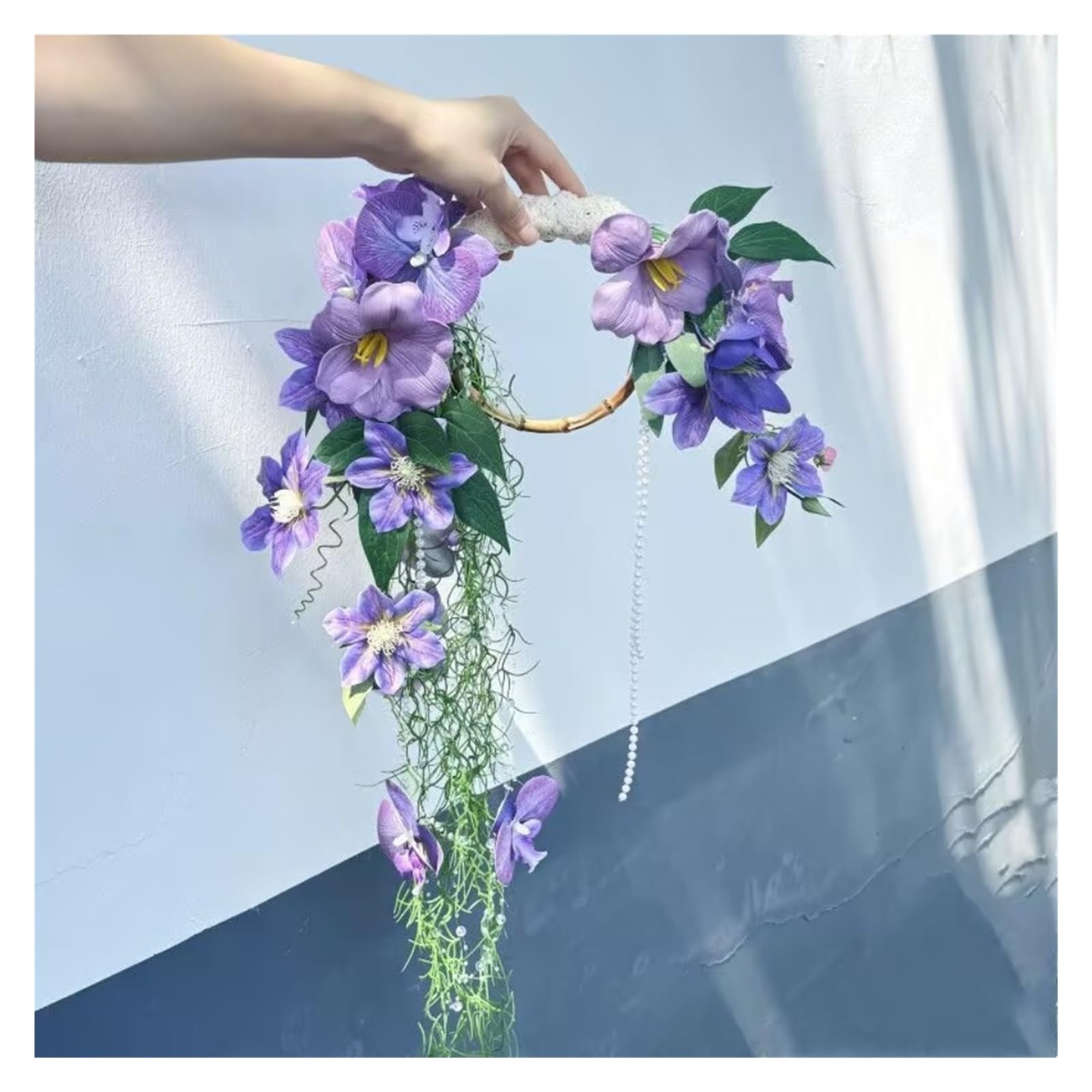 Gijmzy Color7 Wedding Craftscascading Waterfall Flower Bouquet