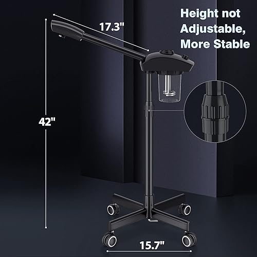 Miniatura 2 de KINGSTEAM Vaporizador facial profesional, vaporizador facial de ozono sobre ruedas, máquina de vapor de niebla caliente con función preestablecida