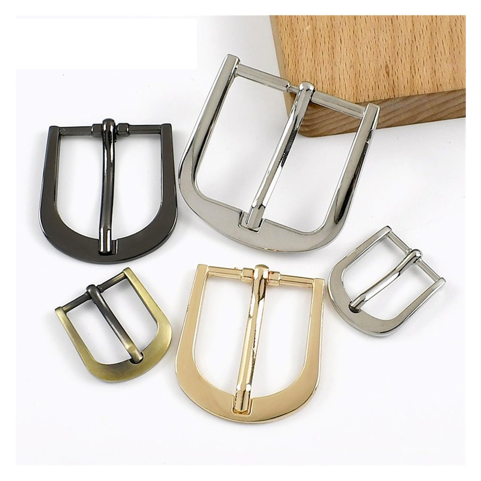 5/10 Pezzi di Fibbie in Metallo for Borse, Cinturini, Cinture, Ganci for Cinghie, Fermagli for Vestiti, Accessori for Cucire Fai da Te(LightGold,38mm-10Pcs)