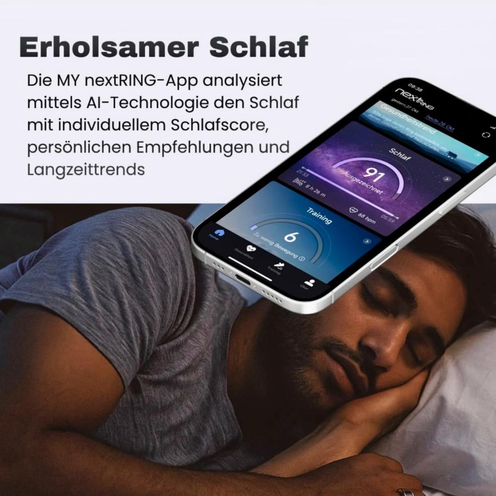 N2 PRO – Anello intelligente in titanio, con allenatore AI (senza ABO), monitoraggio del sonno, dello stress e dell'attività, frequenza cardiaca e misurazione dello stress, lunga durata