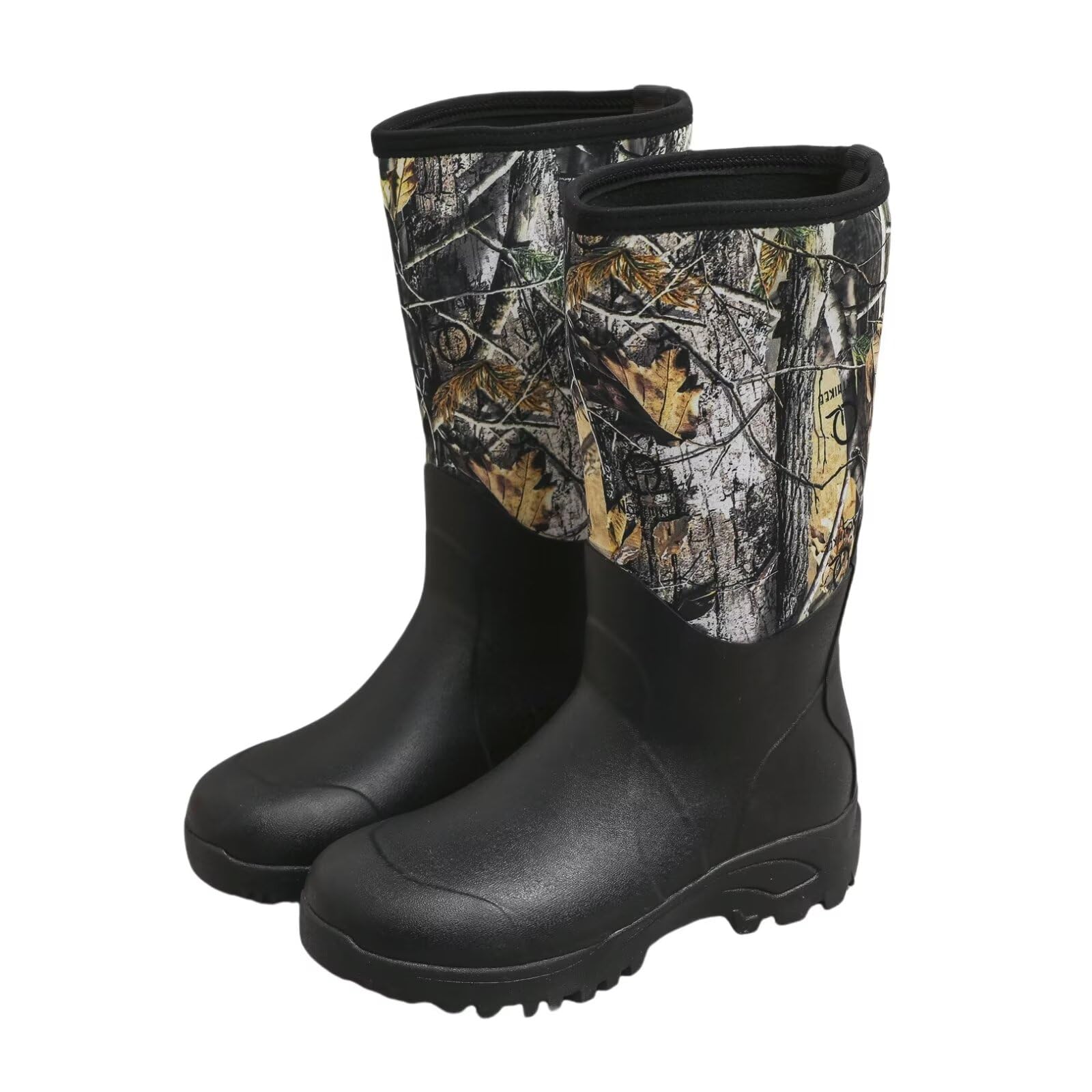 NorthikeeNeoprene Insulated Rain Boots with Steel Shank, Waterproof Mid Calf Hunting Boots