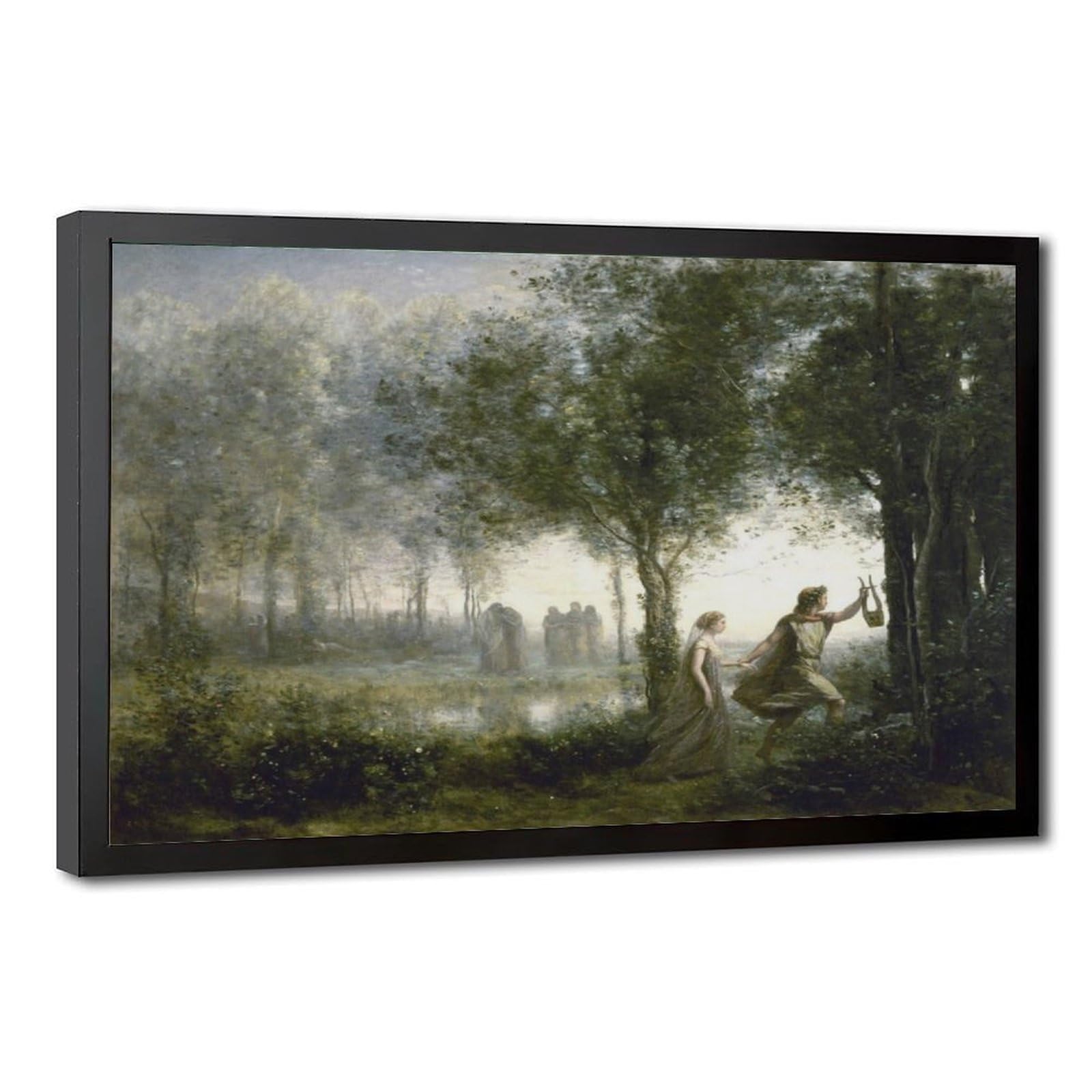 WCYB Jean Baptiste Camille Corot Orpheus Leading Eurydice From The Underworld Prints Posters Canvas Deco Paintings Wall Art For Office Living Room Hangable