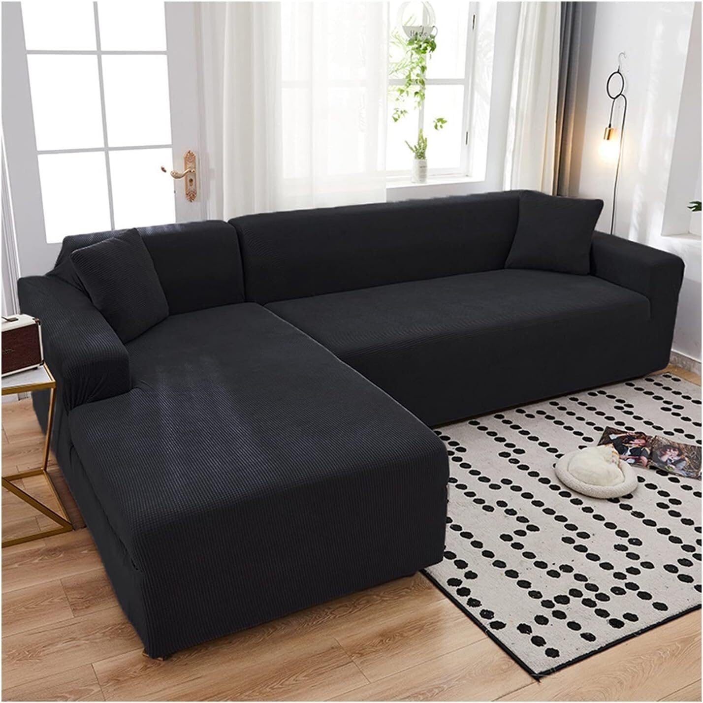 JvFbjLF Stretchable Multicoloured Check Pattern Universal Armchair Cover Easy To Clean