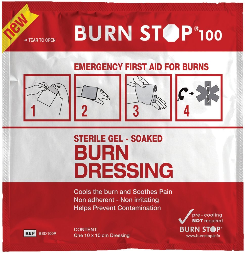 Safety First Aid Group Burn Stop Burn Dressing, 10x10cm