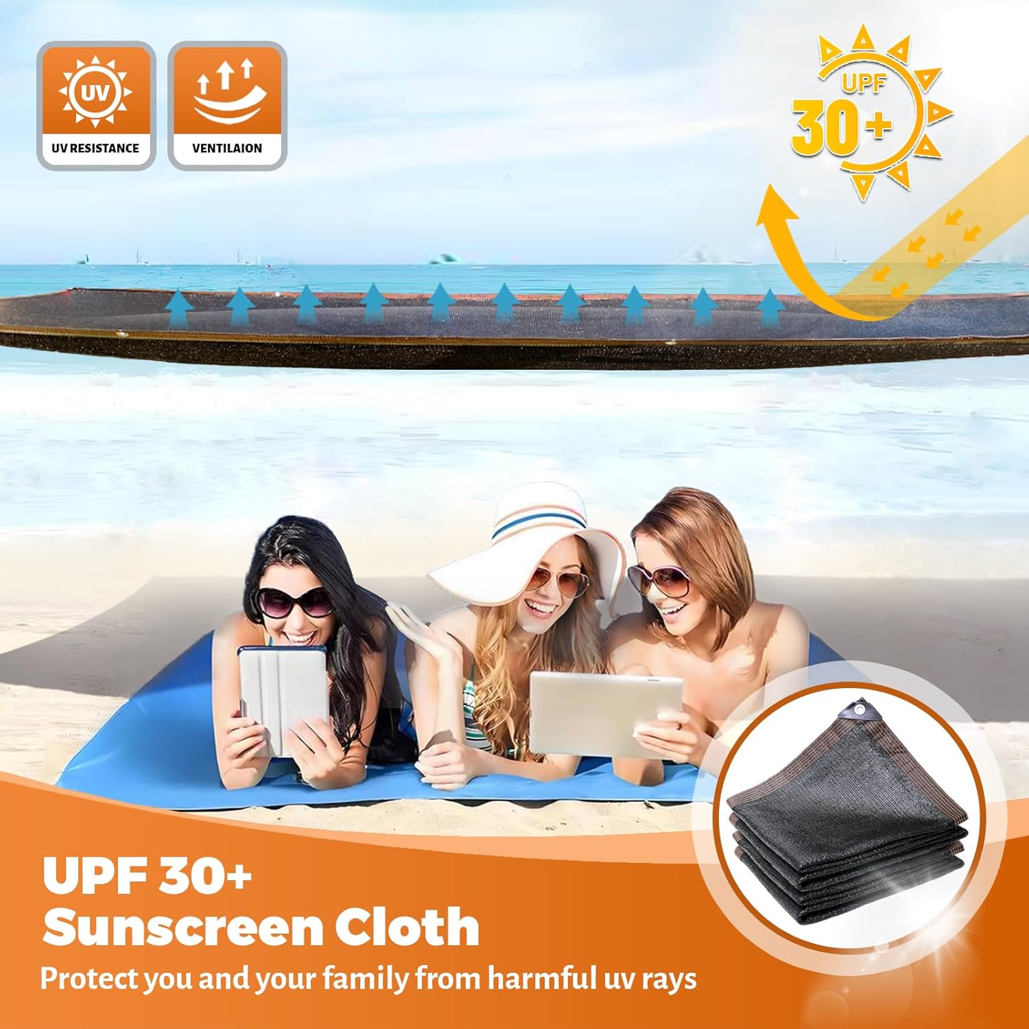 90% Black Shade Cloth,10x10FT Durable Mesh Tarp with Grommets,UV Resistant Sun Shade Netting for Plant Cover,Garden,Outdoor,Pavilion,Greenhouse,Backyard Terrace,Chicken Coop