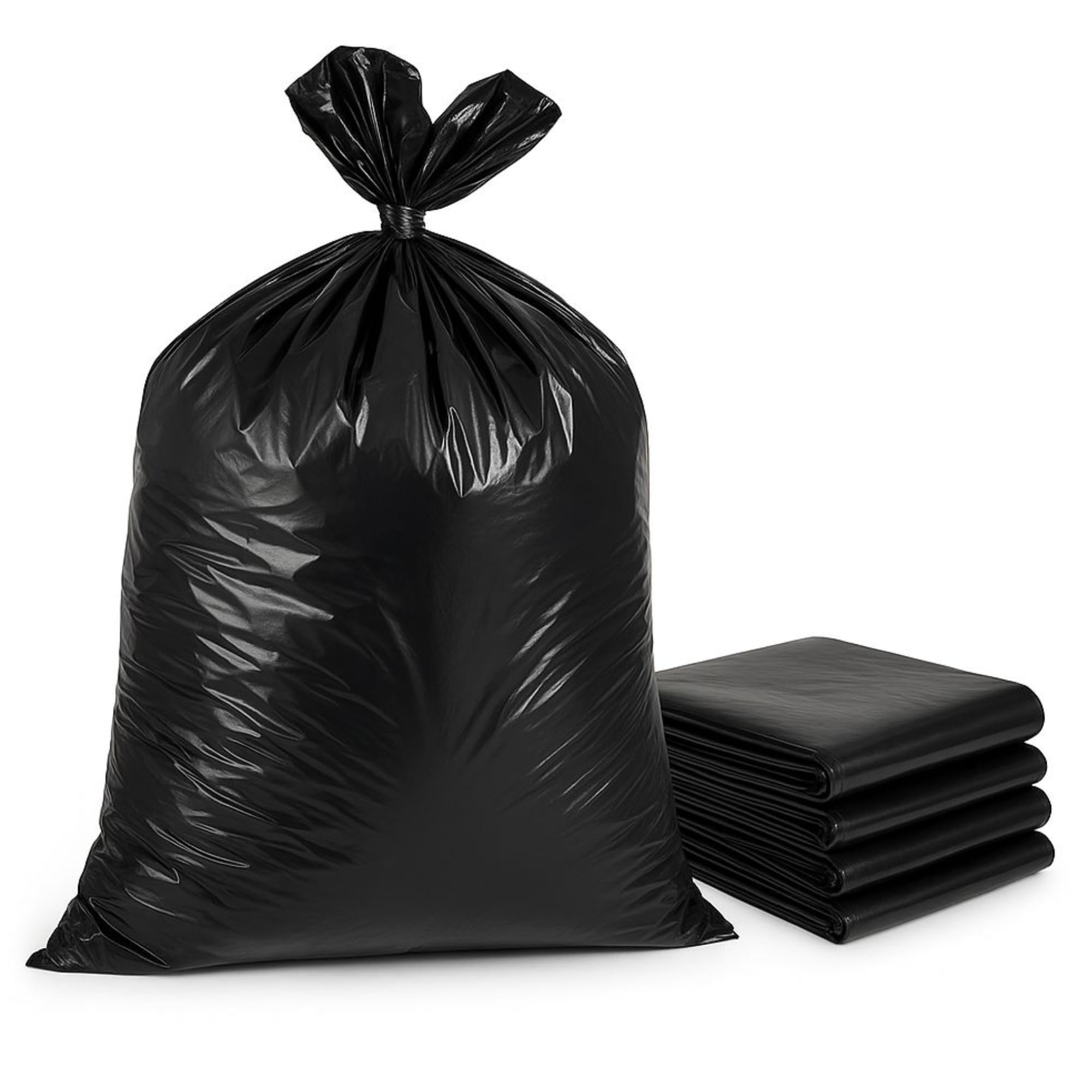 BUYERS POINT | Extra Heavy Duty Compactor Bin Bags General Waste| Recycled 150 Litre 20kg Black Refuse Sacks Bin Liners Bin Bags For Industrial Waste (Pack of 10)