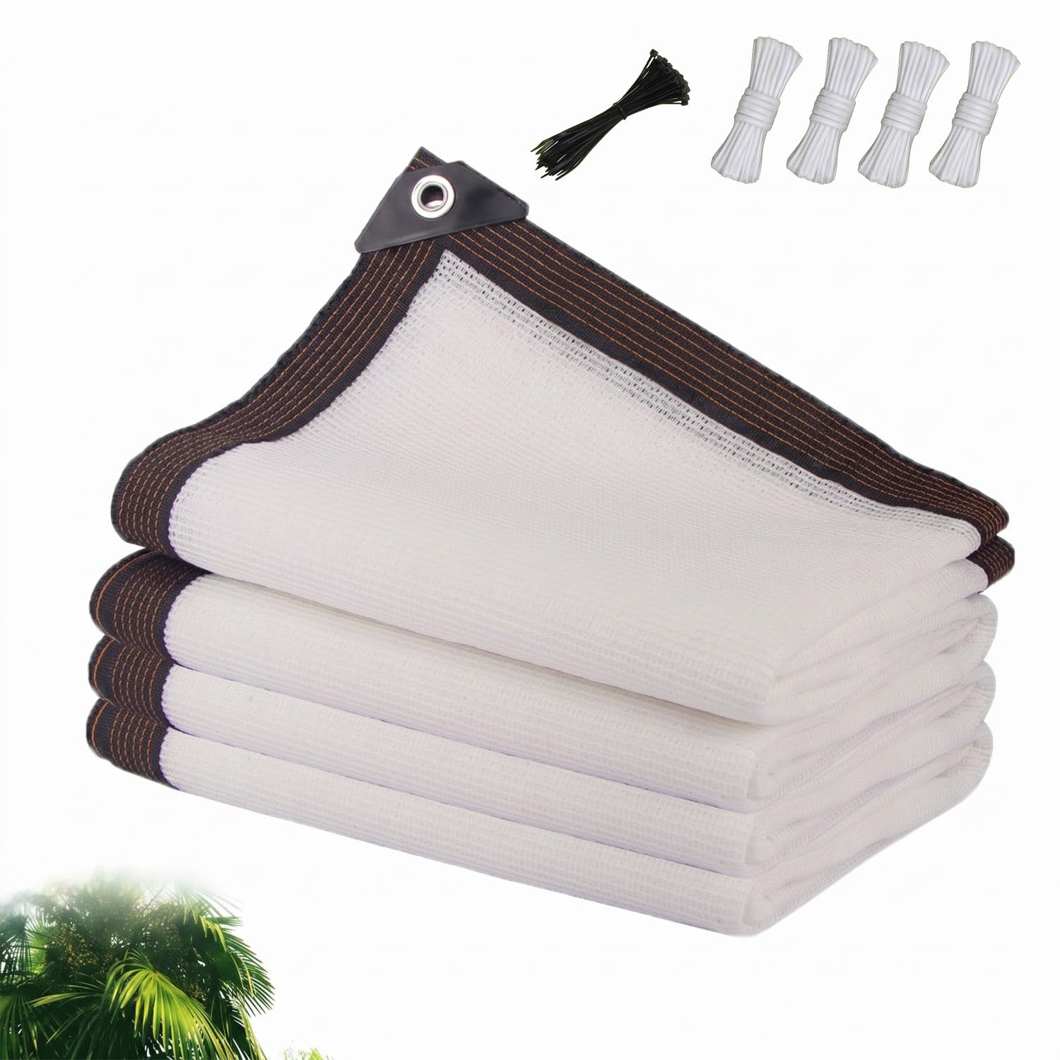 Protection solaire anti-UV 4x4 4x5 4x6m avec bâche blanche occultante pour jardin et terrasse
