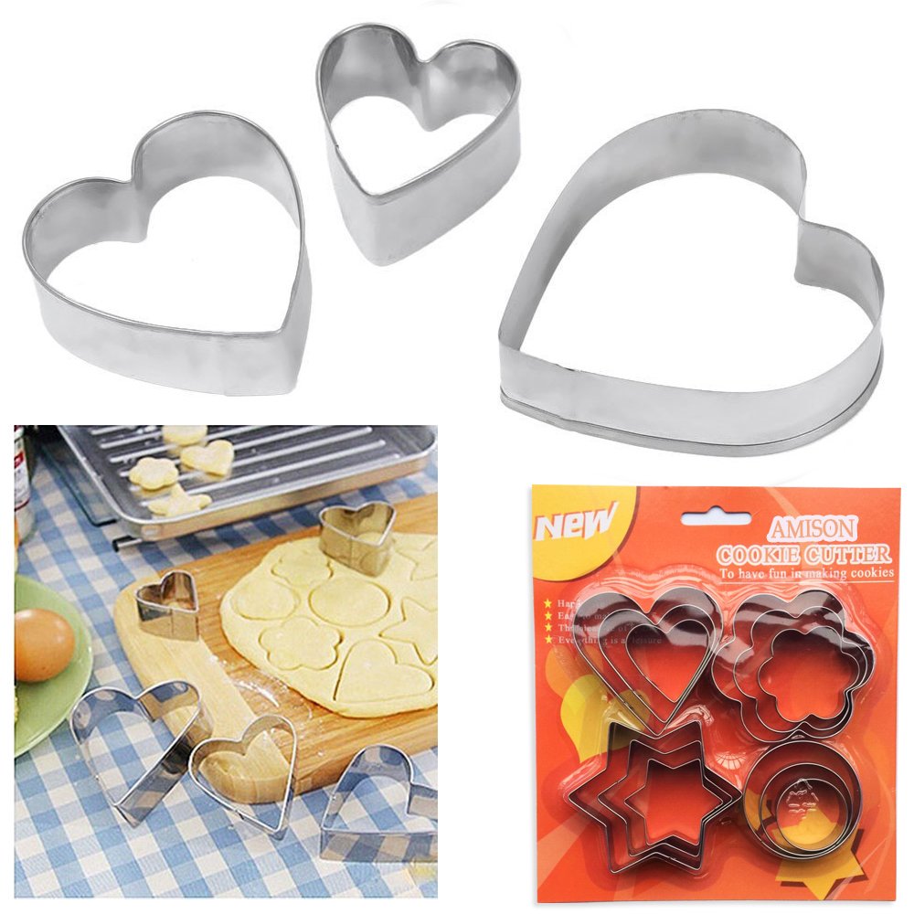 Set 5 Stampini Per Biscotti A Cuore In Acciaio Inossidabile - Formine Per Biscotti, Fondente E Torte - Dimensioni Varie Per San Valentino - 2