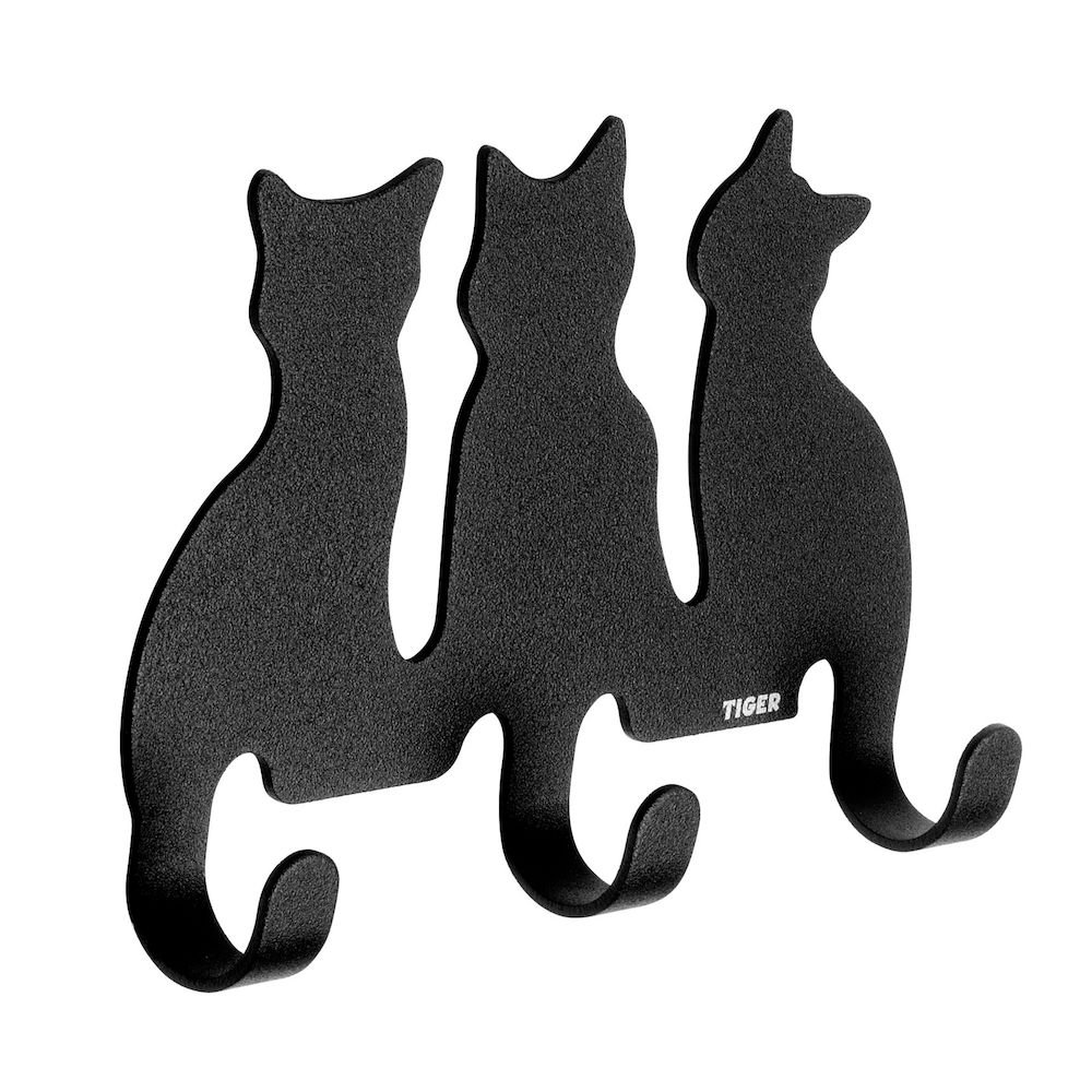Tiger Hook Adhesive, Metal, Black, 2.2 X 12.5 X 9 cm