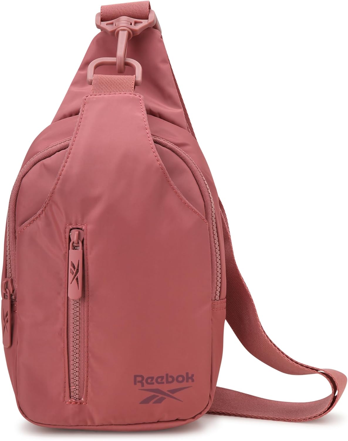 Reebok Unisex Crossbody Sling Bags – Compact Convertible Strap Cross Body Bag Travel Sling Bag - Gym & Travel Essential, Size One Size, Berry Rose