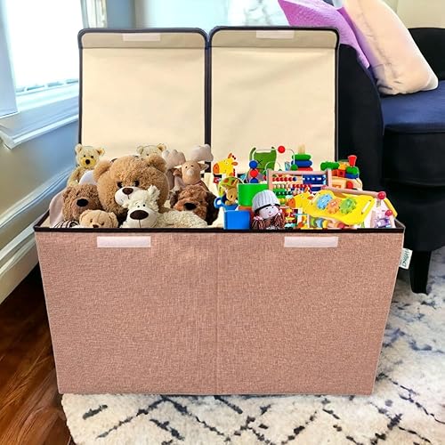 Miniatura 5 de Caja de juguetes, caja de juguetes para niños, caja de juguetes para niñas, extragrande, organizador de almacenamiento de juguetes en el cofre de