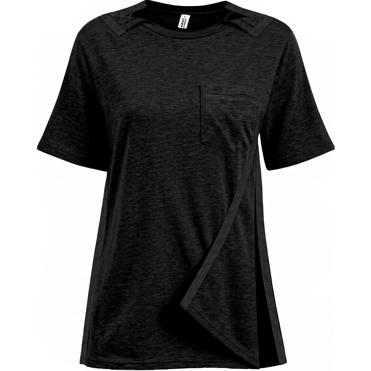 Women Shoulder Surgery Shirts for Women Tear Away Post Surgery Shirt for Men Full Snap Access Recovery Clothing