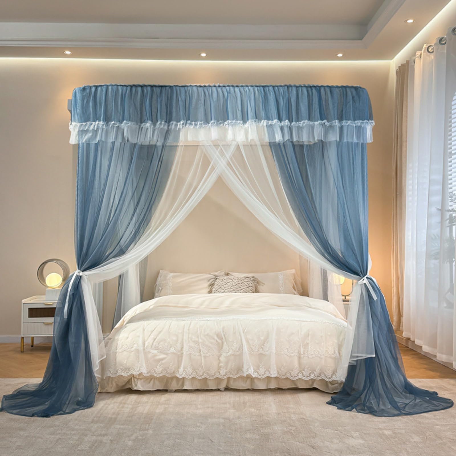 Bettmarkise mit Moskitonetz aus Polyester