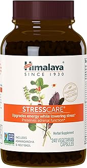 StressCare Herbal Supplement, Supports Stress Relief, Energy Support, Relaxation, Occasional Sleeplessness, Ashwagandha, Holy Basil/Tulsi, Gotu Kola, Non-GMO, Vegetarian, 240 Capsules