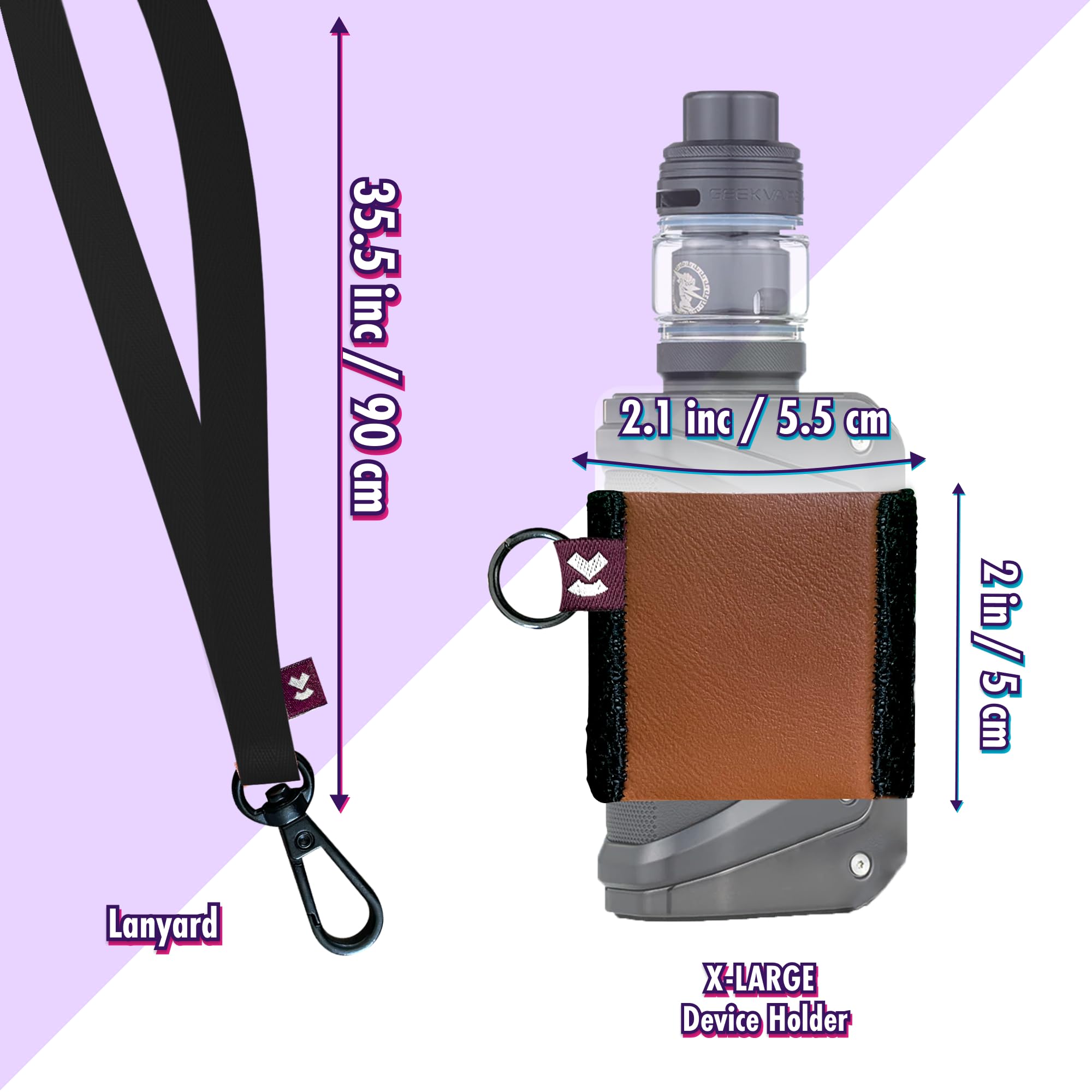 leather e cigarette case Amazon.com: VCASE Leather Vape Holder, Comfortable Design for E Cigarette,  High-Strength Elastic (Brown Holder/Black Lanyard XL) : Health & Household