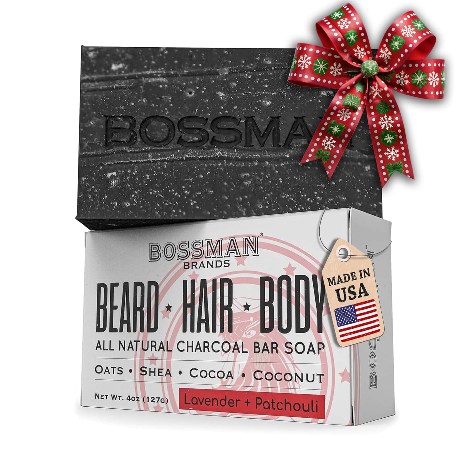 Bossman Brands Shampoo Beard Hair & Body Bar Soap