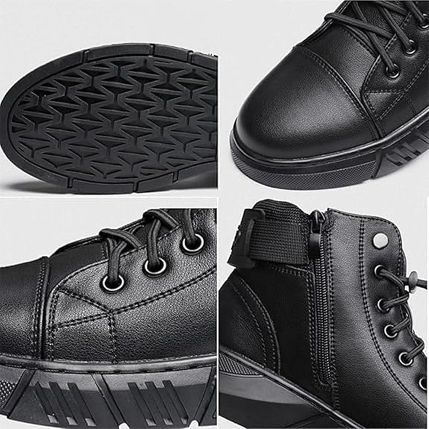 Genuine Leather Orthopedic Walking Boots, Casual & Versatile, Waterproof & Fleece-Lined, Arch Support, Non-Slip