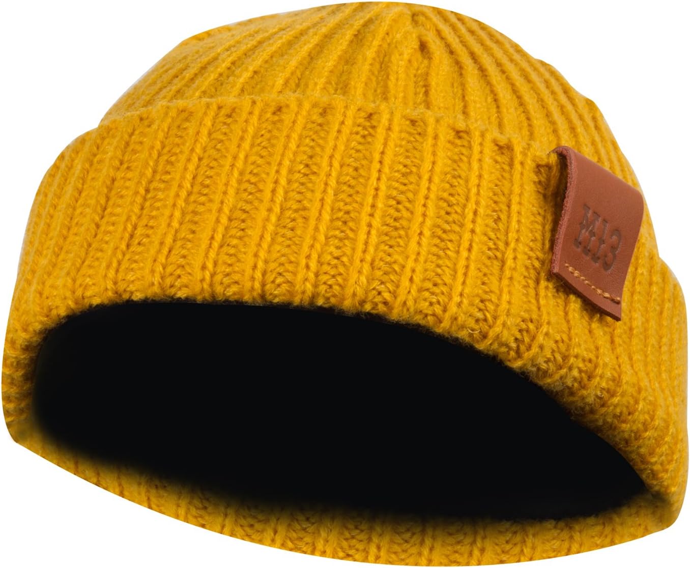 Fishermans Beanie Hat Fishermans Hat Knitted Hat (Manufaktur13/M13) One Size Mustard