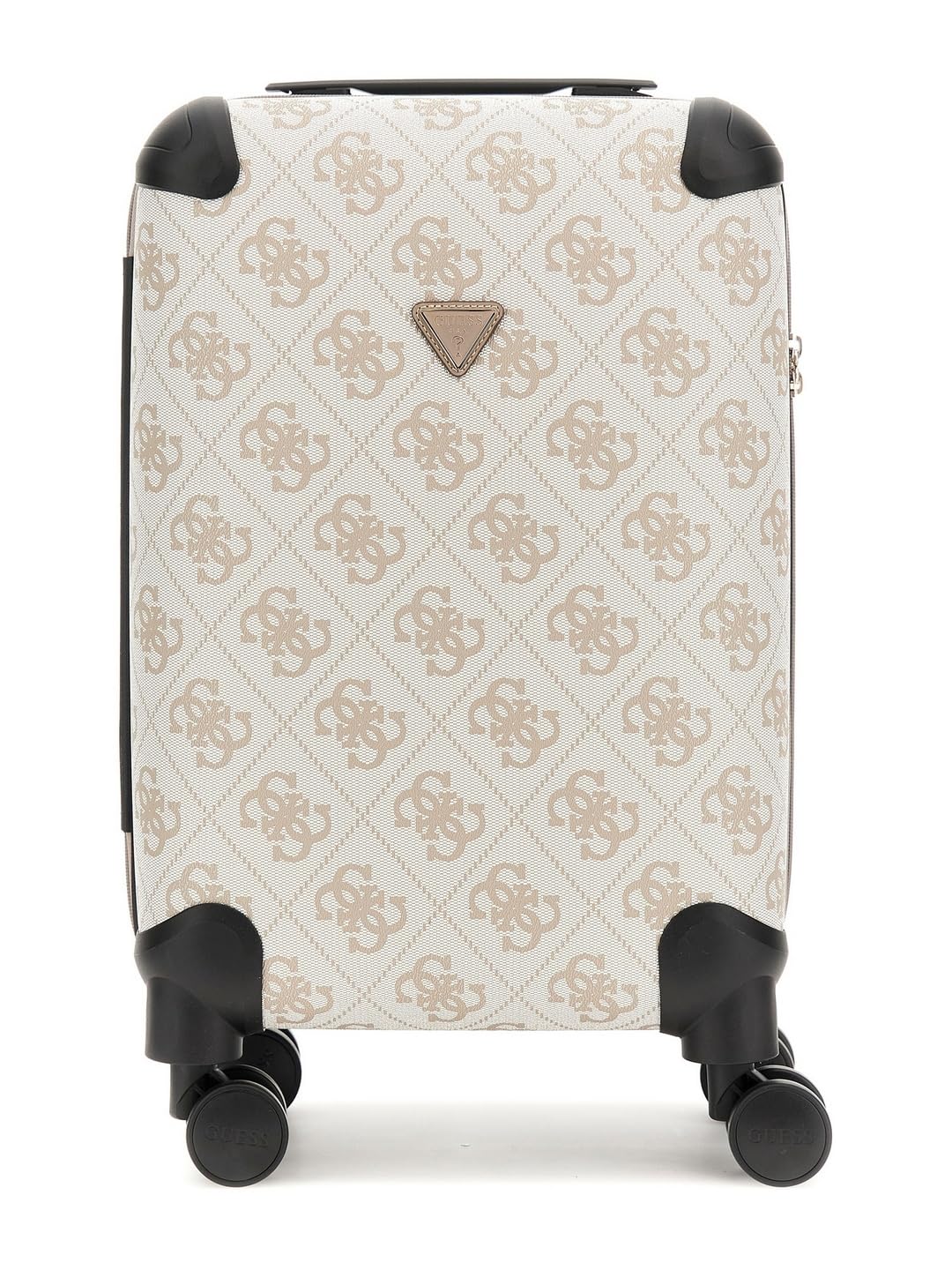 GUESS Walizka na kółkach, monogram, beżowo-czarny, 4 kółka obrotowe, beż, Cabina, Elegancki