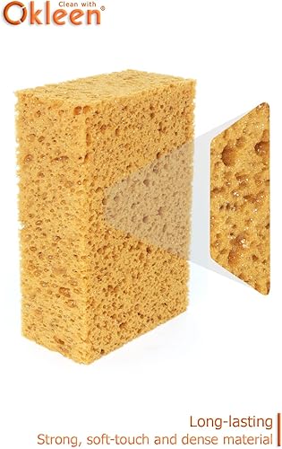 Miniatura 6 de Esponja de lavado de autos. Fabricado en Europa. Paquete de 2. 7.9 x 5.1 x 2.8 pulgadas. Esponja grande para automóvil, camión, motocicleta, lavado