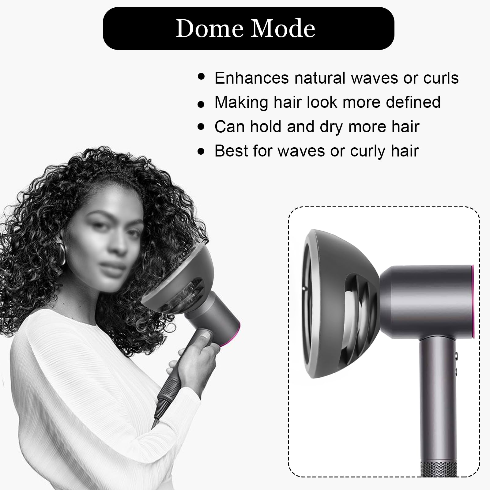 Boquillas difusoras para Dyson para supersónico HD01 HD02 HD03 HD04 HD05 HD07 HD08 HD14 HD15,secador de pelo accesorios difusores para ondas y rizos