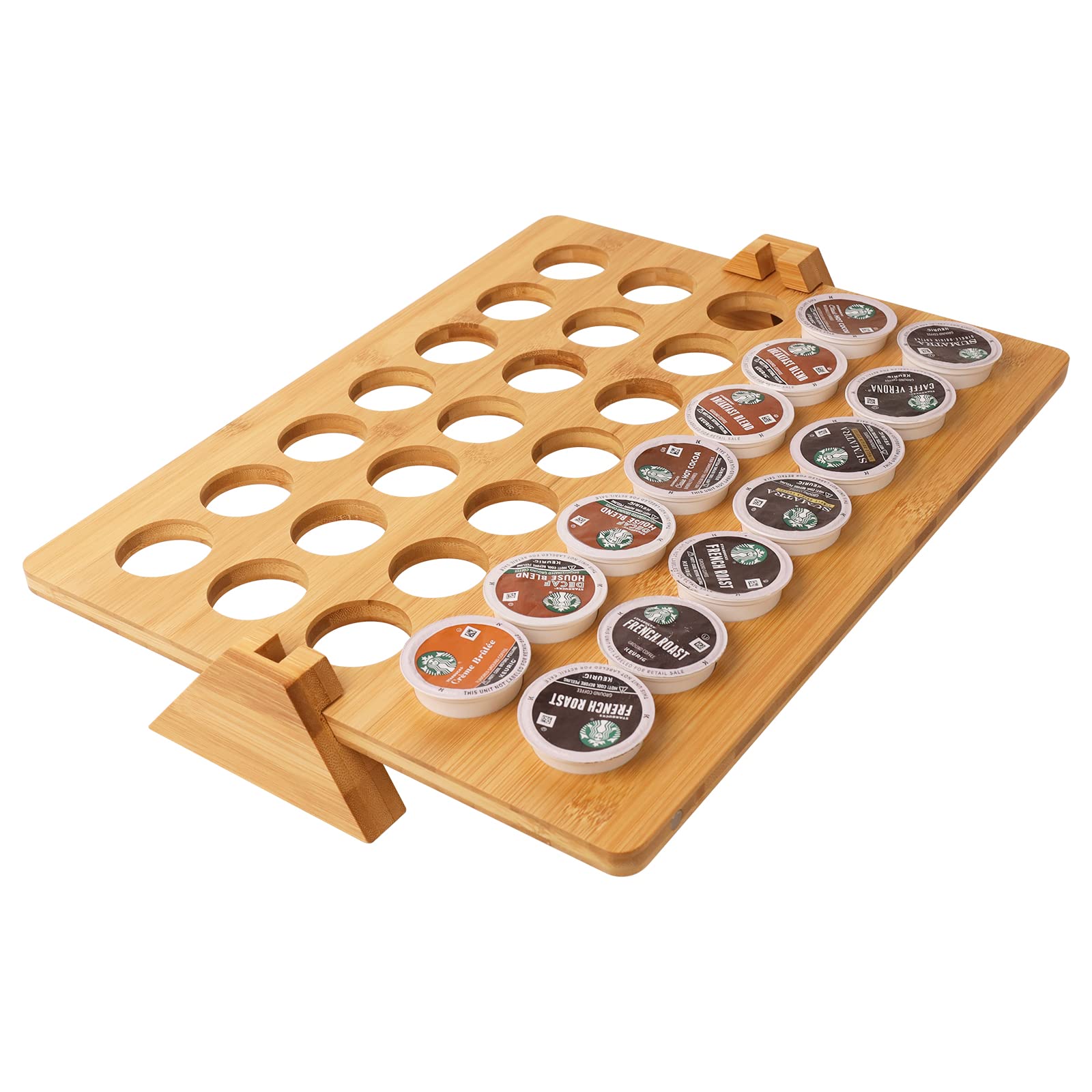 HTB K Cup Holder Compatible with K Cups,Coffee Pod Holder Holds Up 35 Cups,K Cup Organizer Storage Stand Drawer