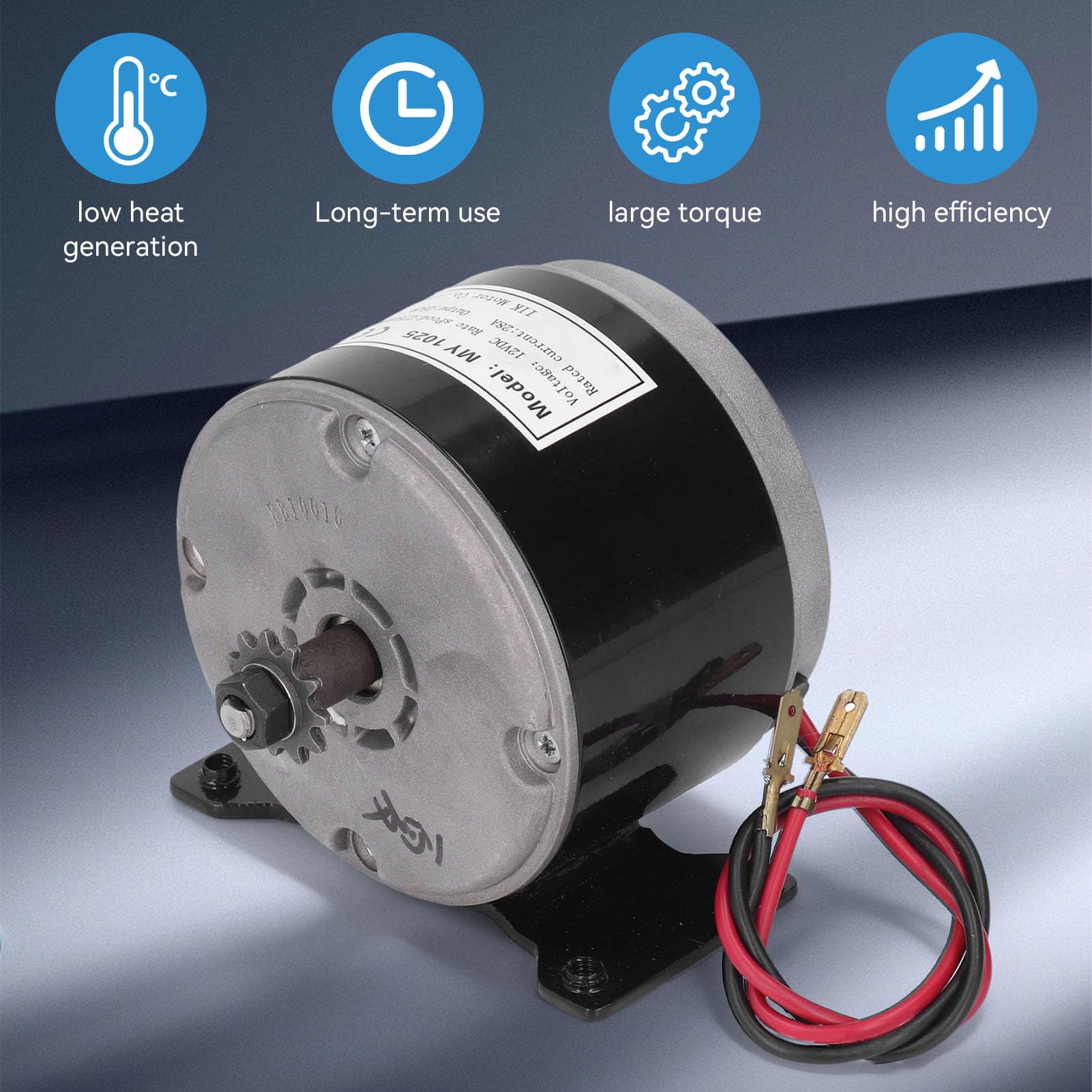 MY1025 12 V 250 W High Speed 2750 obr./min, szczotkowany silnik elektryczny z magnesem trwałym, wysokiej wydajności aluminium silnik elektryczny DC do skutera elektrycznego