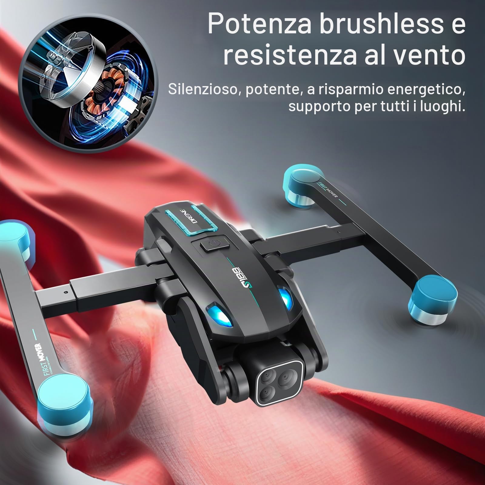 OBEST Drone GPS con Telecamera 4k HD per Adulti,5G Wifi FPV Pieghevole RC Quadcopter con Motore Brushless,Ritorno Automatico A Casa, Seguire,Evitamento Degli Ostacoli A 360°,Volo Orbitale Droni Profe