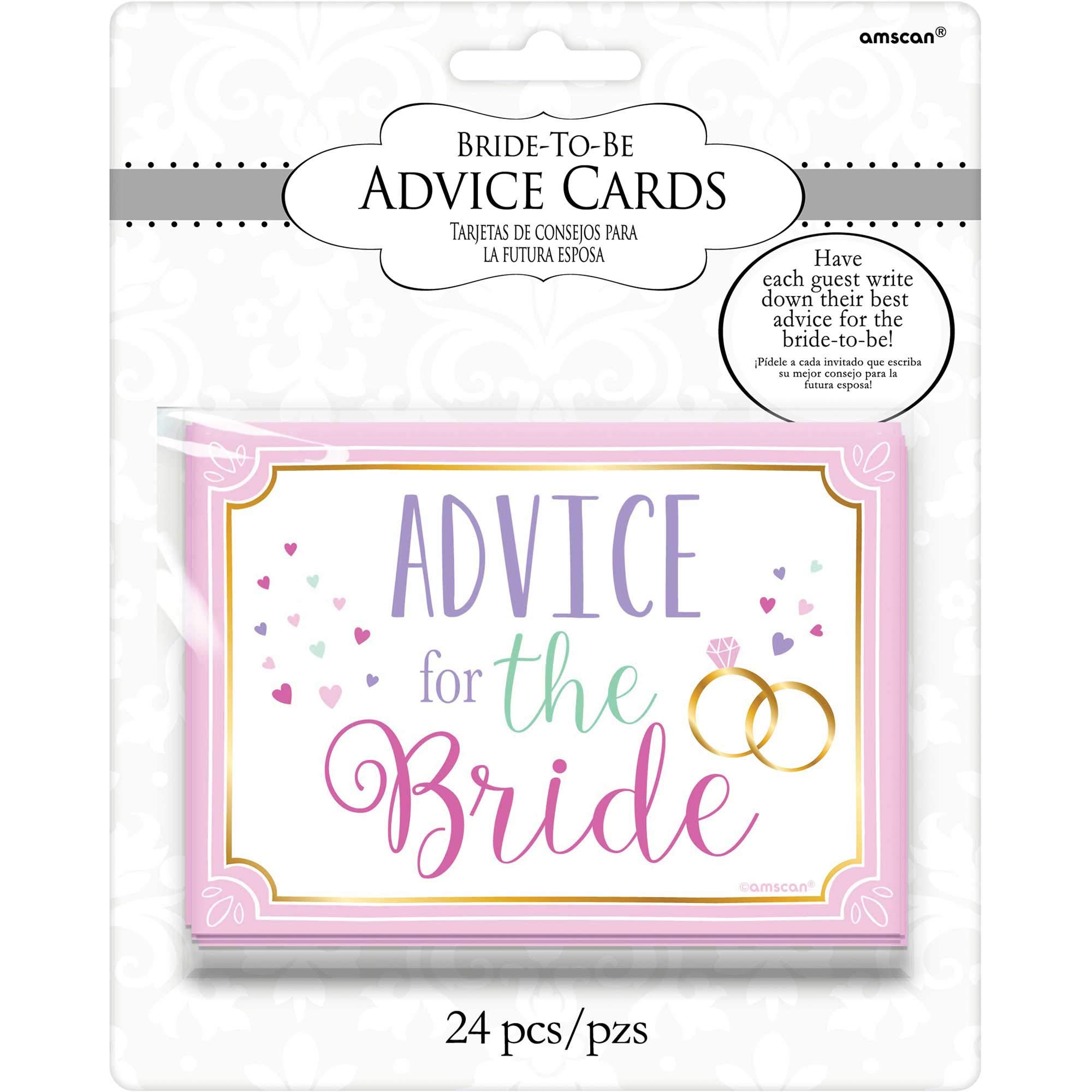 Amscan 380119 - Advice for the Bride Cards Hen Party Game - 24 Pack