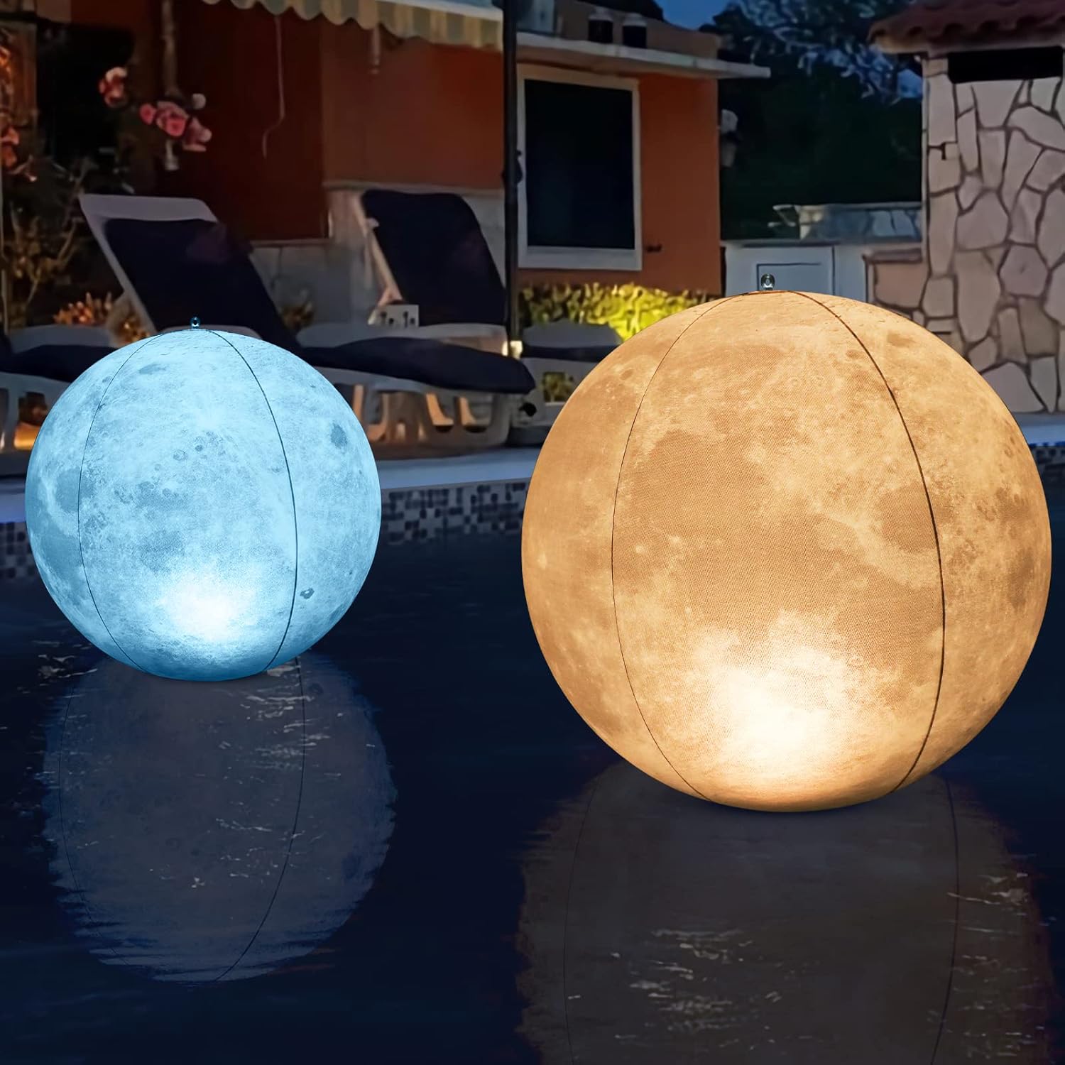 Luci Galleggianti LED Per Piscina - Ricaricabili USB, 8 Modalità, Impermeabili IP68, Forma Diamante - Foto 5