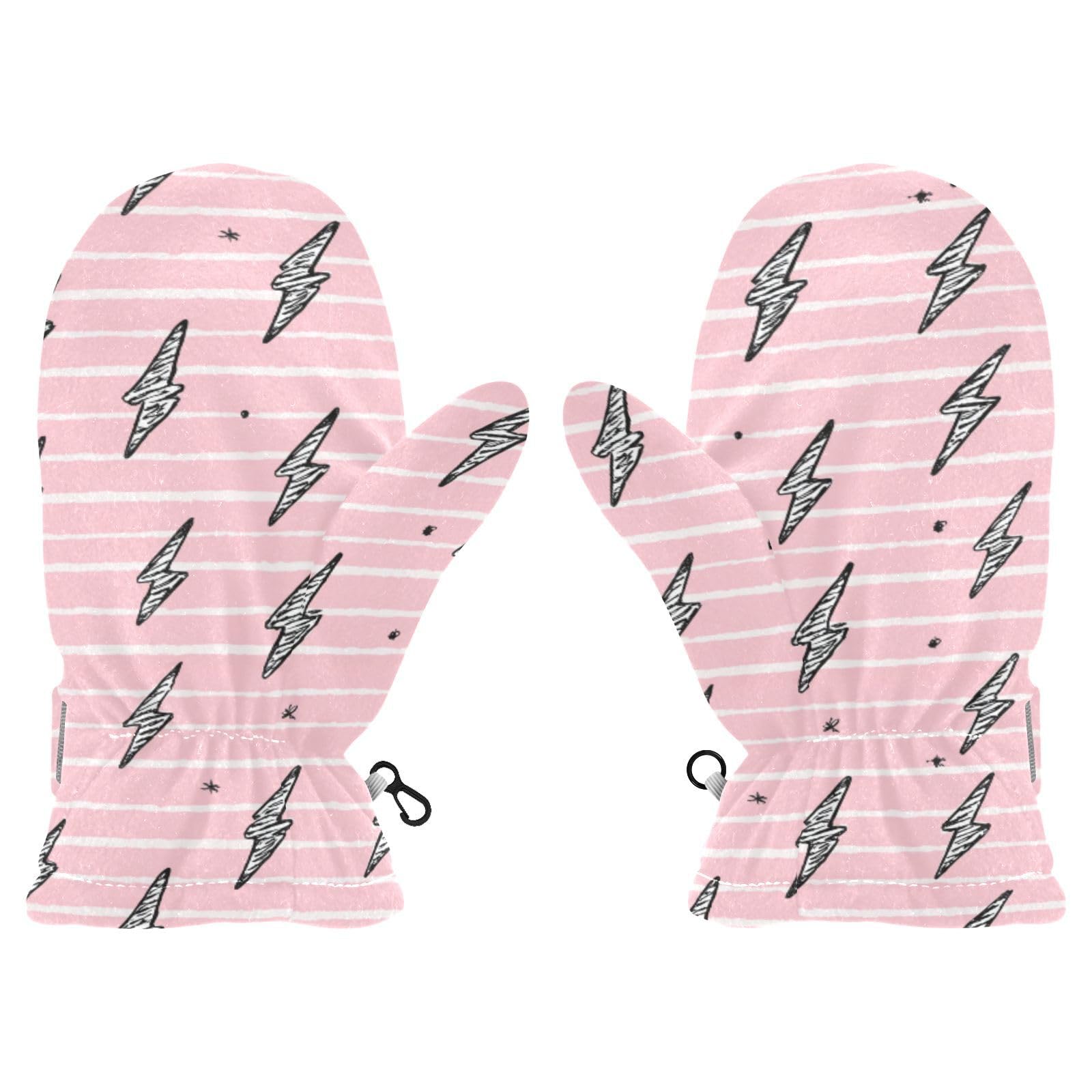 Plaaee Early 1990s Pattern Kids Glove Warm Mitten Winter Favor for Toddler Boys and Girls Children Cold Weather Gloves