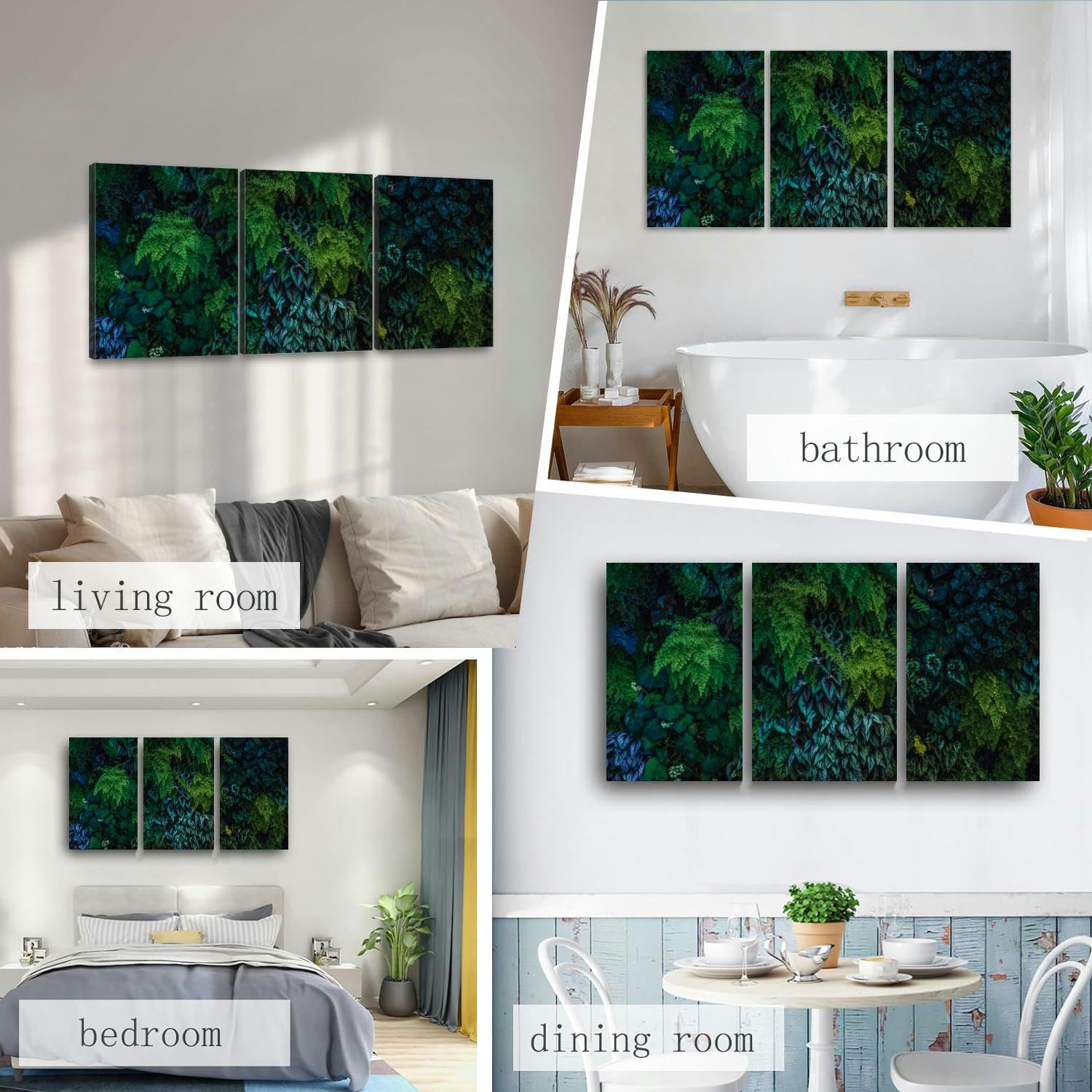 Amazon.com: Plants Phyto wall green blue turquoise leaves as dark