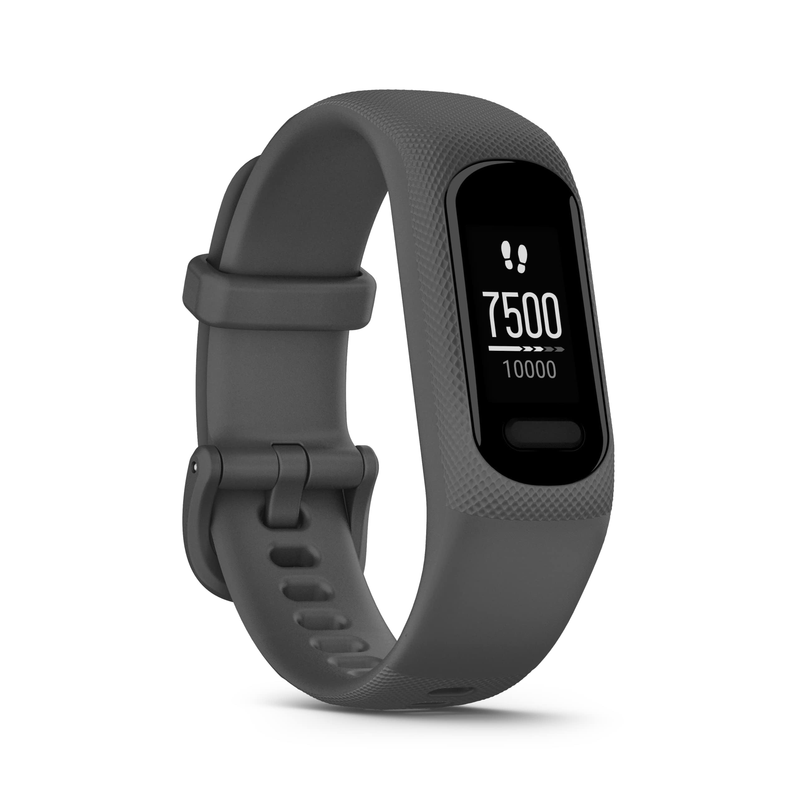 Garmin vívosmart 5, Smartband, Activity Tracker, Cardio, SpO2, GPS Smartphone, Passi, Calorie, Stress, 15 Sport, Rilevamento Incidenti, Display OLED, Notifiche (Black, 255 mm) (Ricondizionato)