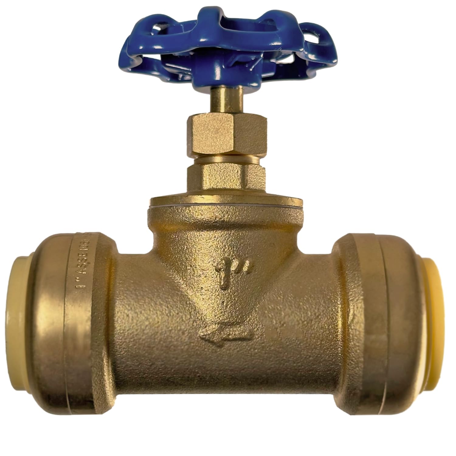 XFITTING - 2 válvulas de parada de ajuste a presión de 1 pulgada con drenaje y ventilación, ajuste de fontanería de latón a presión para conectar, tubo PEX, cobre, CPVC, PE-RT, HDPE, 2-5-3 = 2