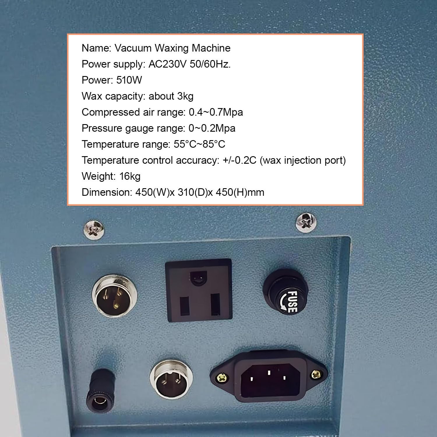 Iniettore di Cera sottovuoto da 510 W, Macchina per la formatura sottovuoto di Gioielli ad Alta precisione, Grande capacità di 6,6 libbre, Pressione Regolabile