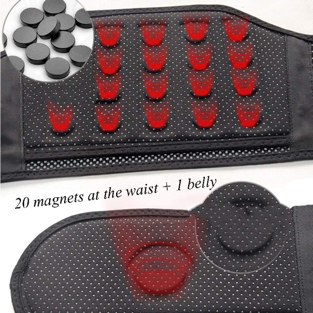 Faja Lumbar Soporte Espalda Cinturón De Soporte Lumbar Faja Espalda Elástica Abdominal Hombre Mujer con Tiras Flexibles Y Terapia Magnética (Size : XL/X-Large)
